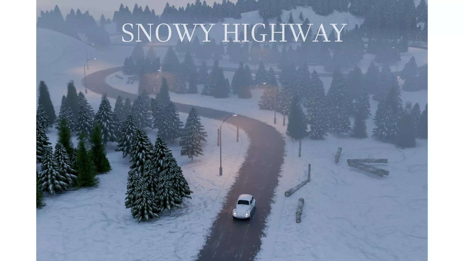 Snowy Highway 3D model_0