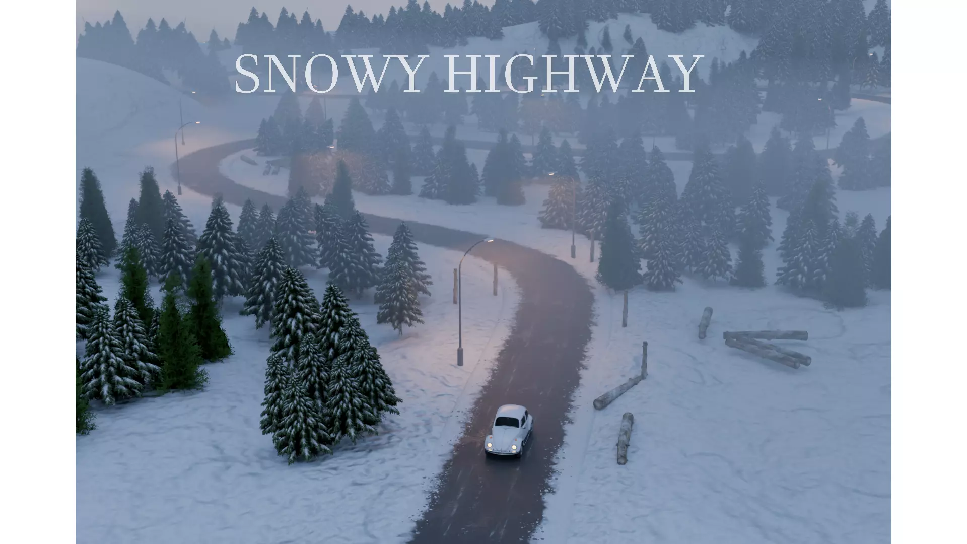 Snowy Highway 3D model_16