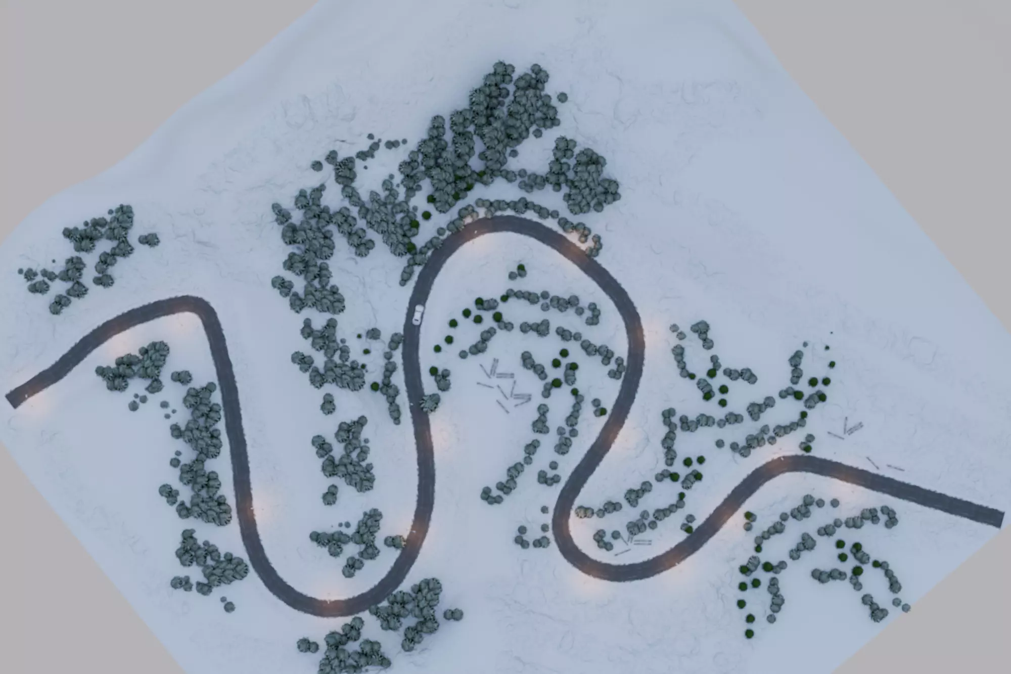 Snowy Highway 3D model_12