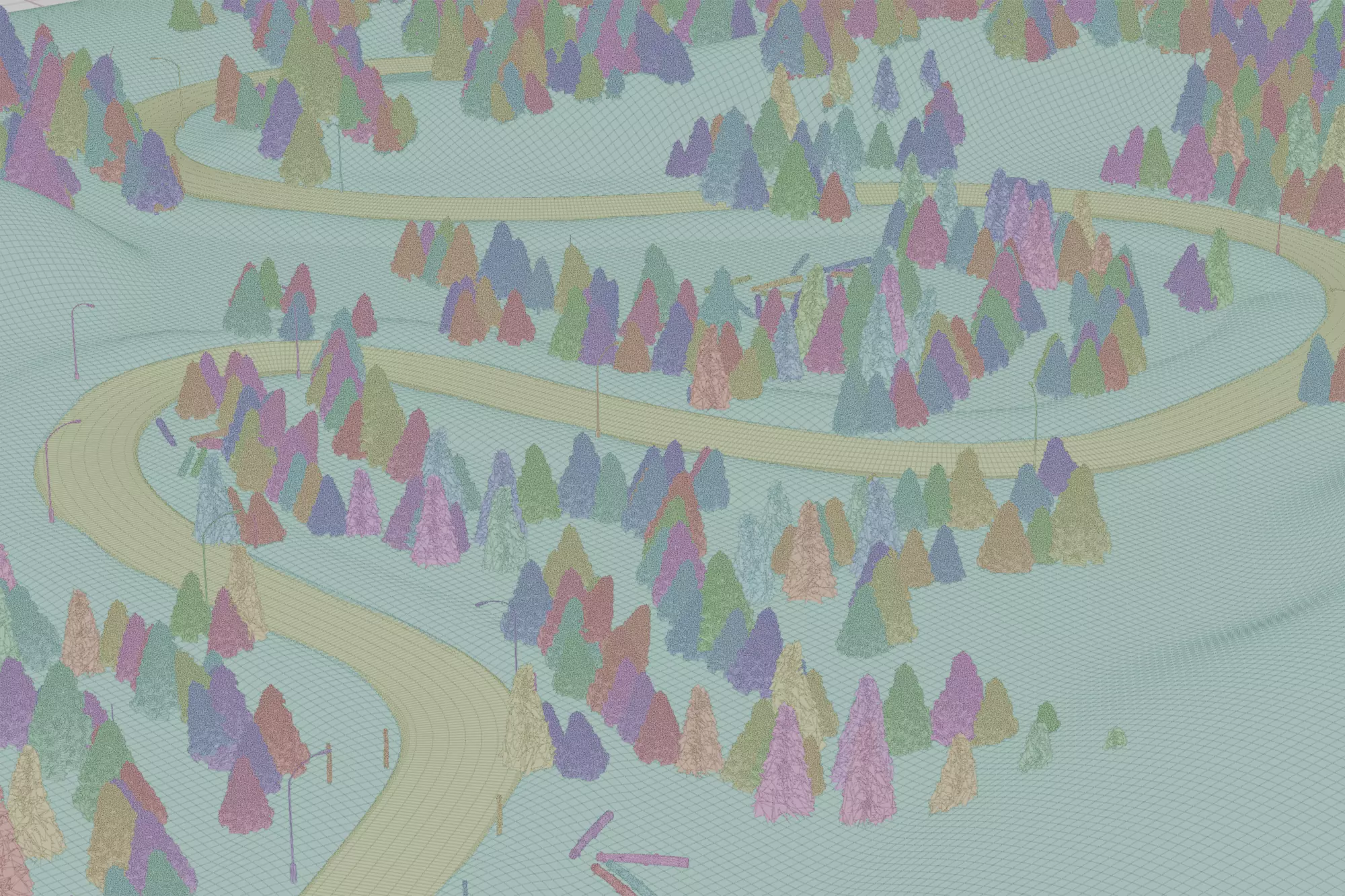 Snowy Highway 3D model_14