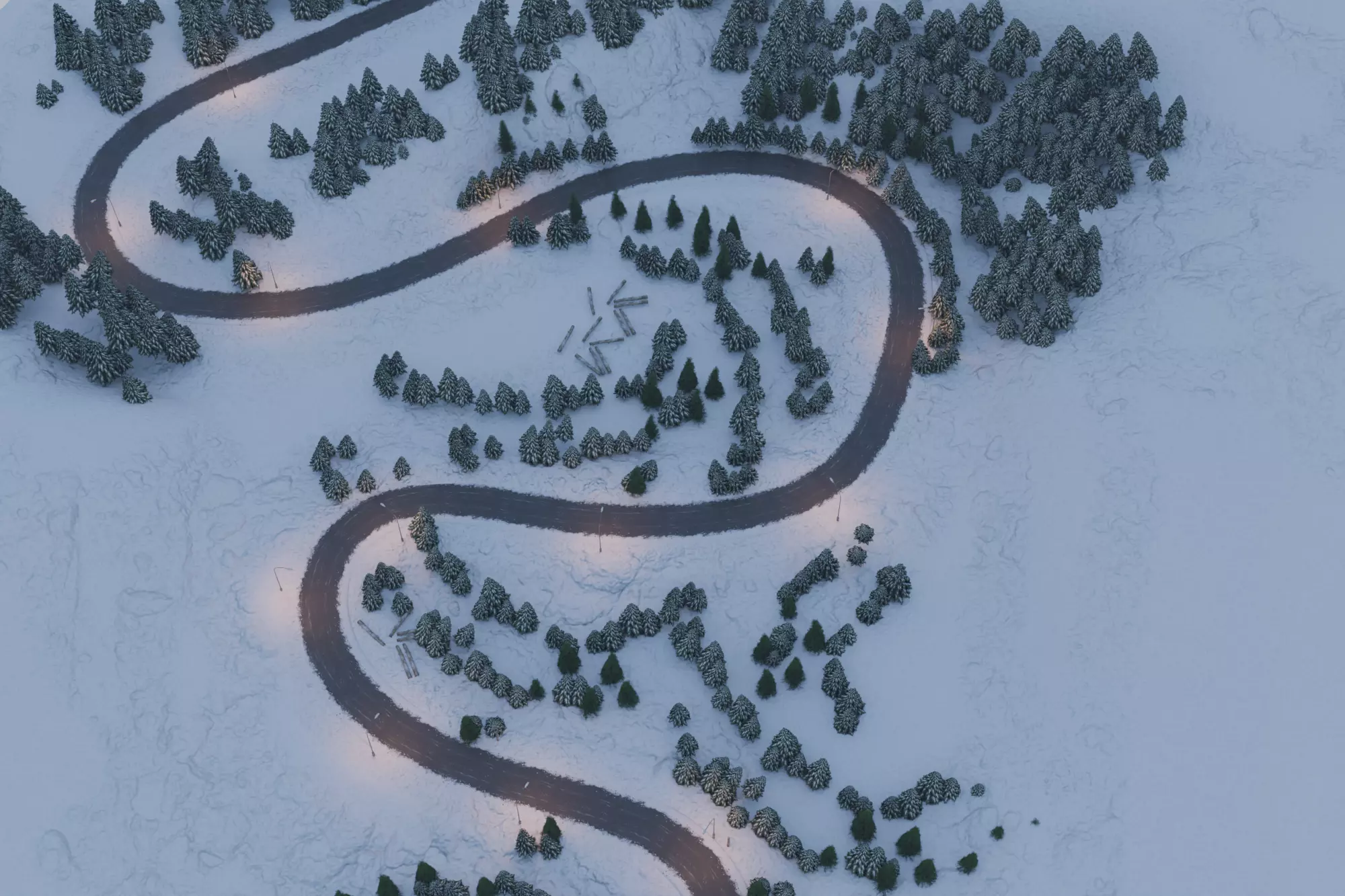 Snowy Highway 3D model_11