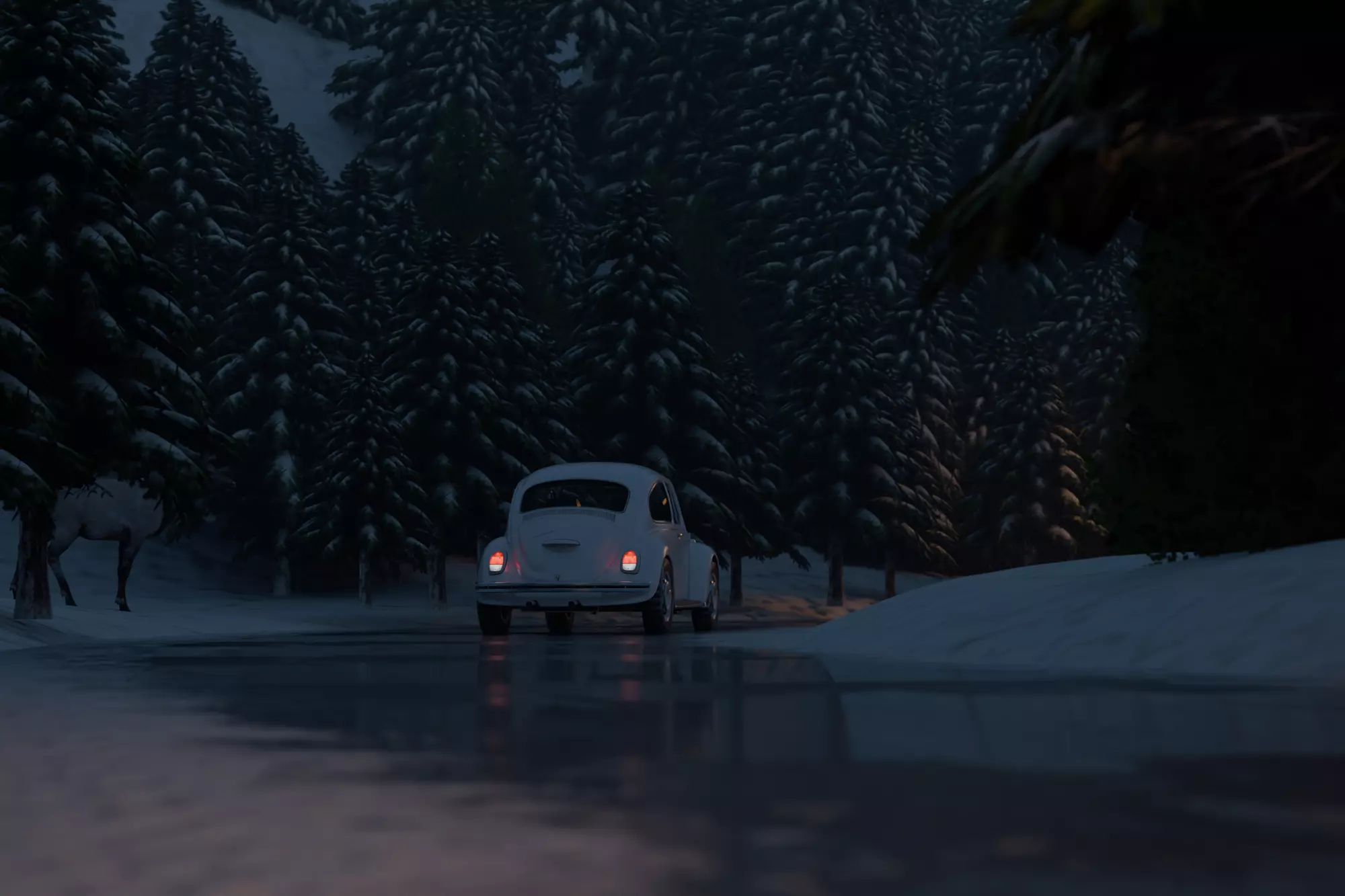 Snowy Highway 3D model_5