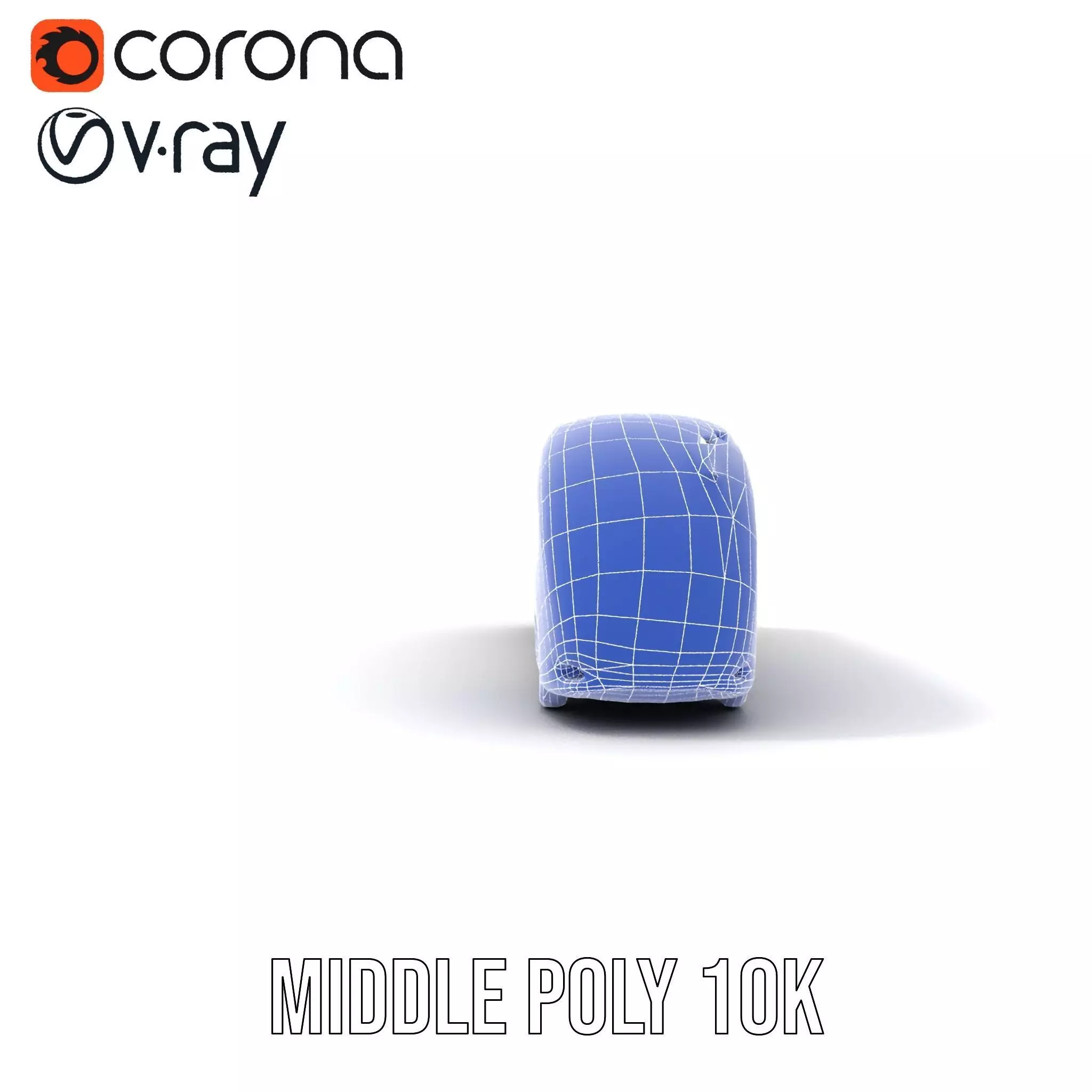 Futuristic White Bus model pack Low-poly 3D model_21