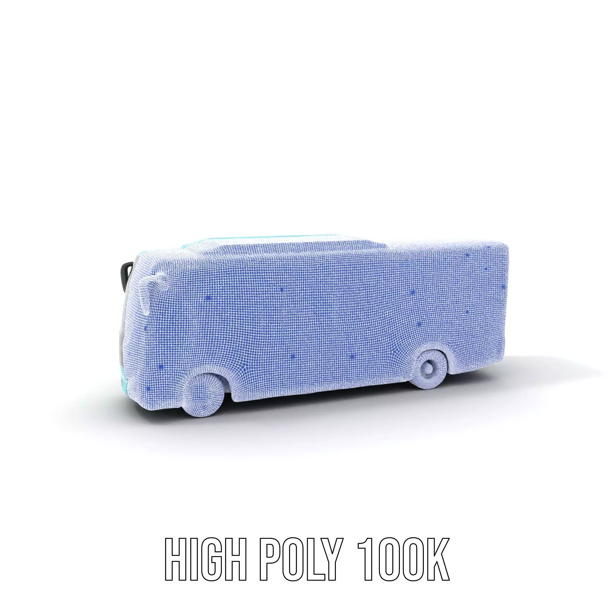 Sky Blue Bus model pack Low-poly 3D model_4