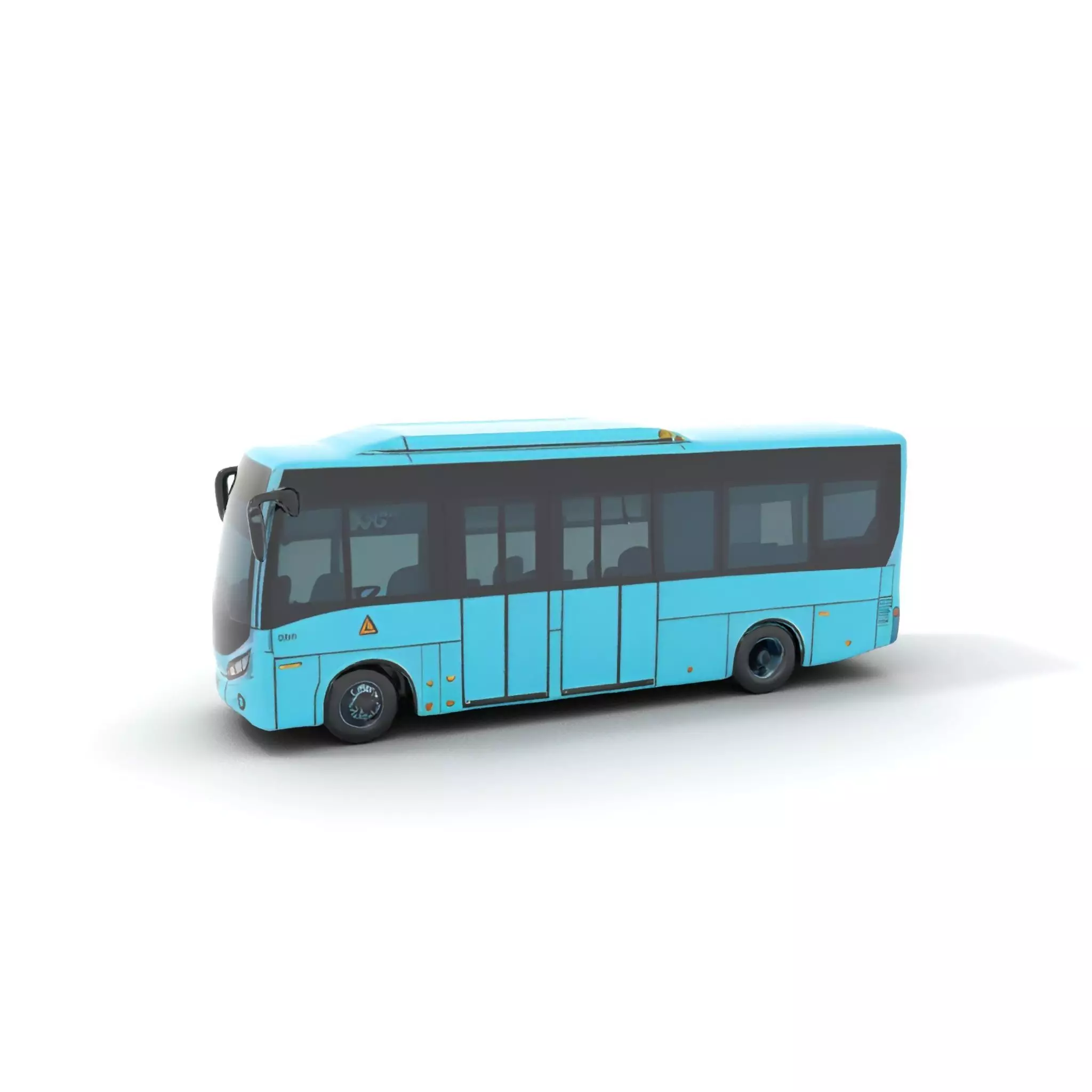 Sky Blue Bus model pack Low-poly 3D model_6