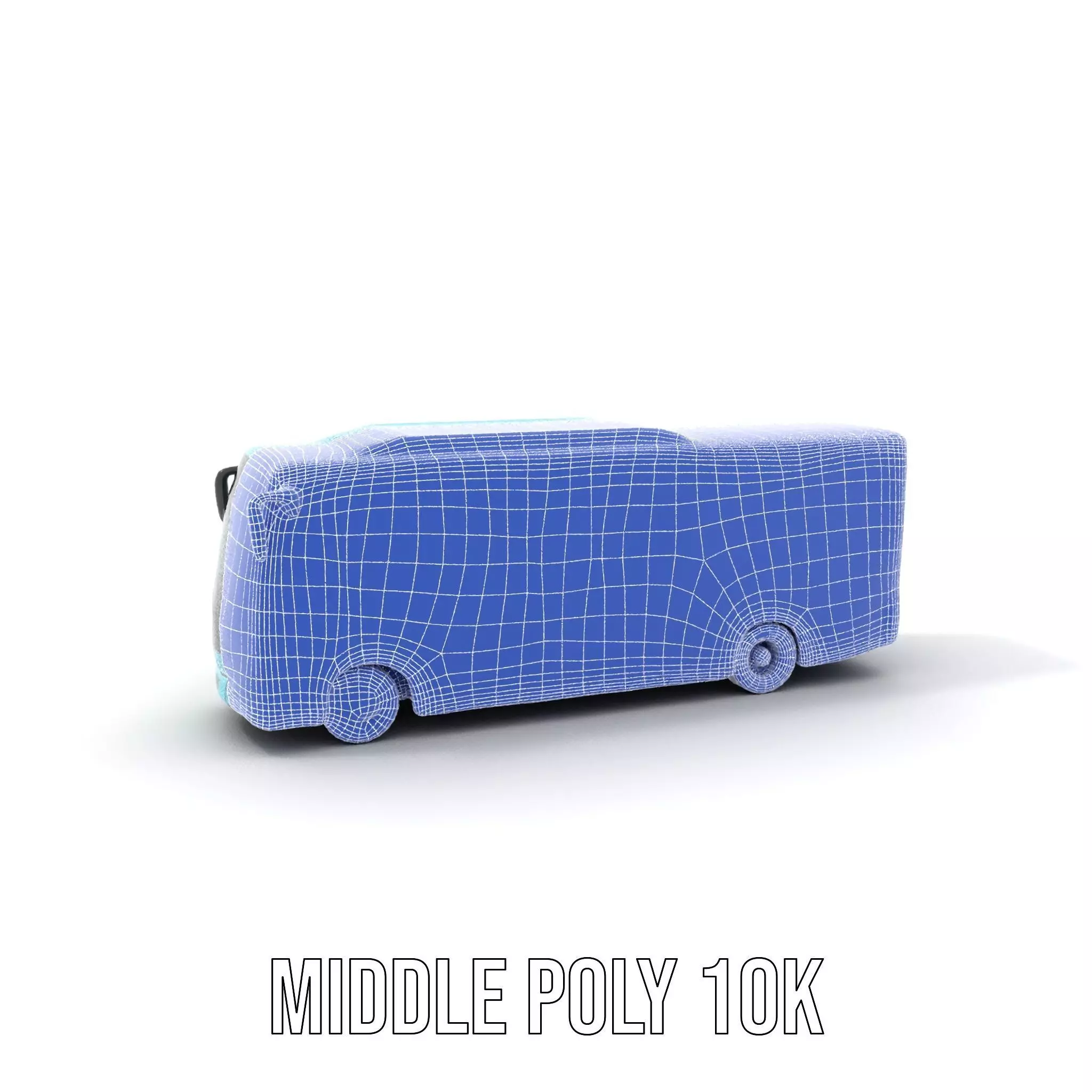 Sky Blue Bus model pack Low-poly 3D model_22