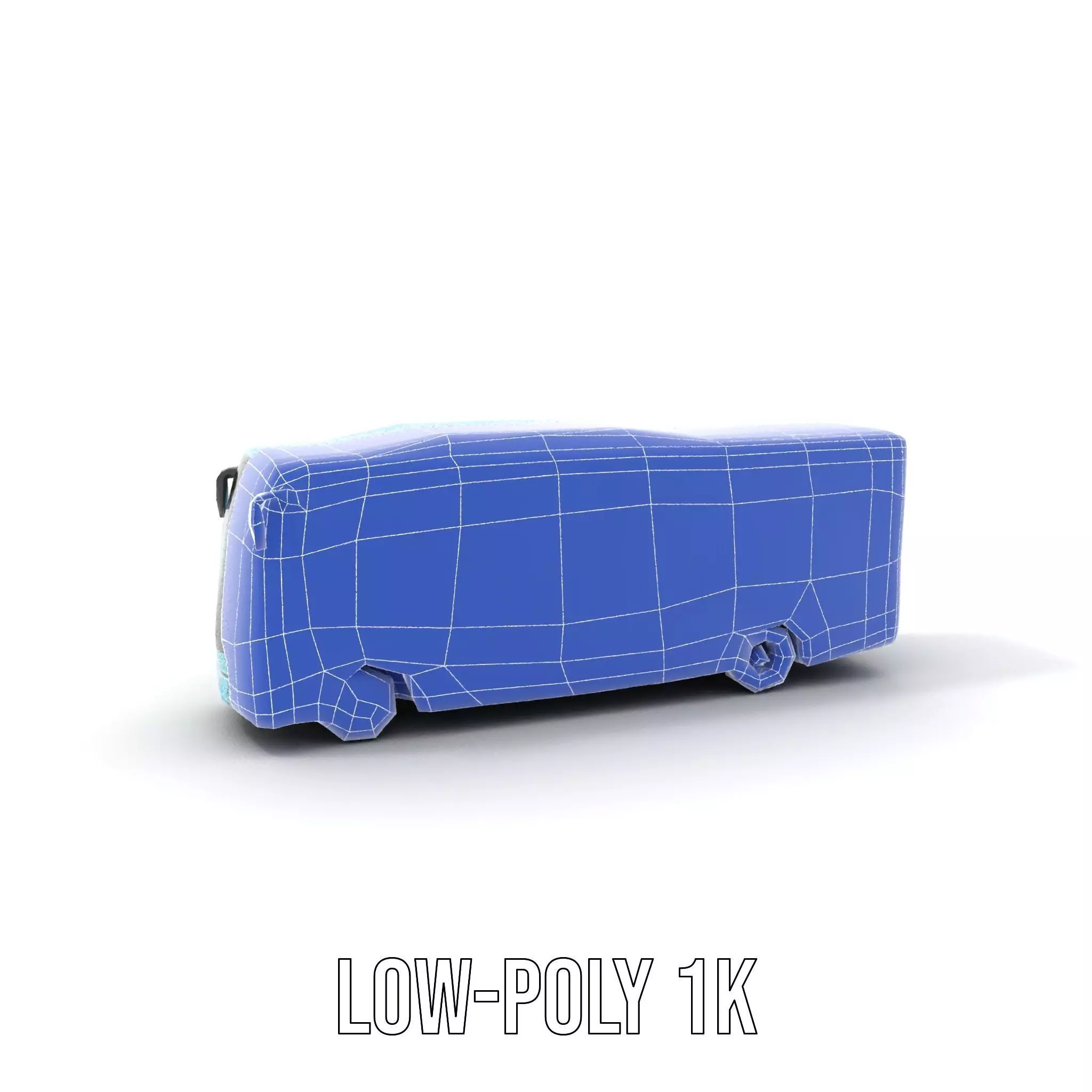 Sky Blue Bus model pack Low-poly 3D model_23