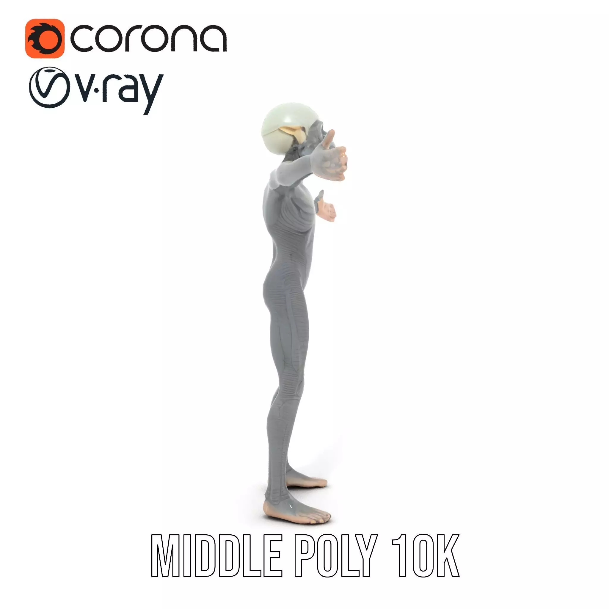 Alien Creature SciFi model pack Low-poly 3D model_18