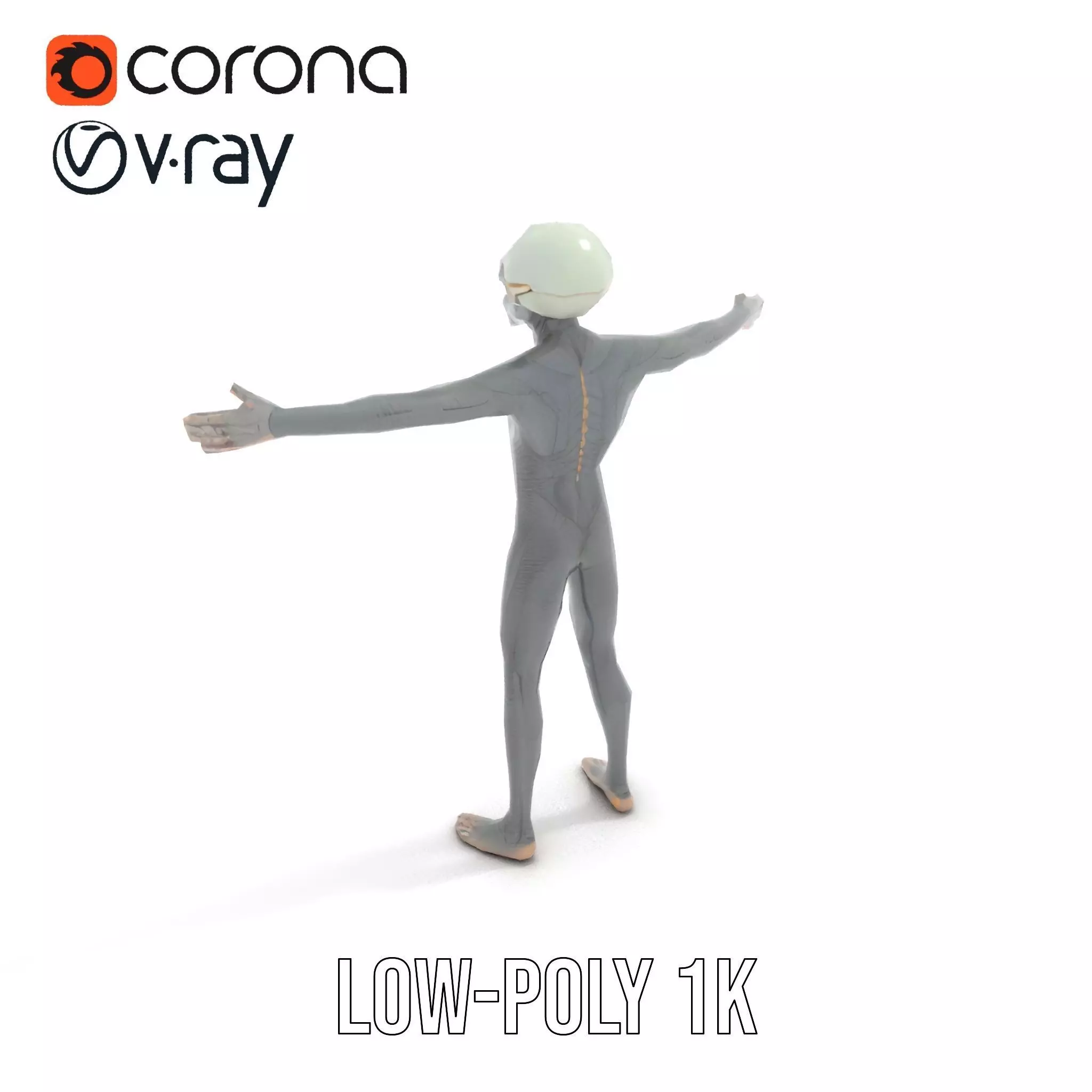 Alien Creature SciFi model pack Low-poly 3D model_16