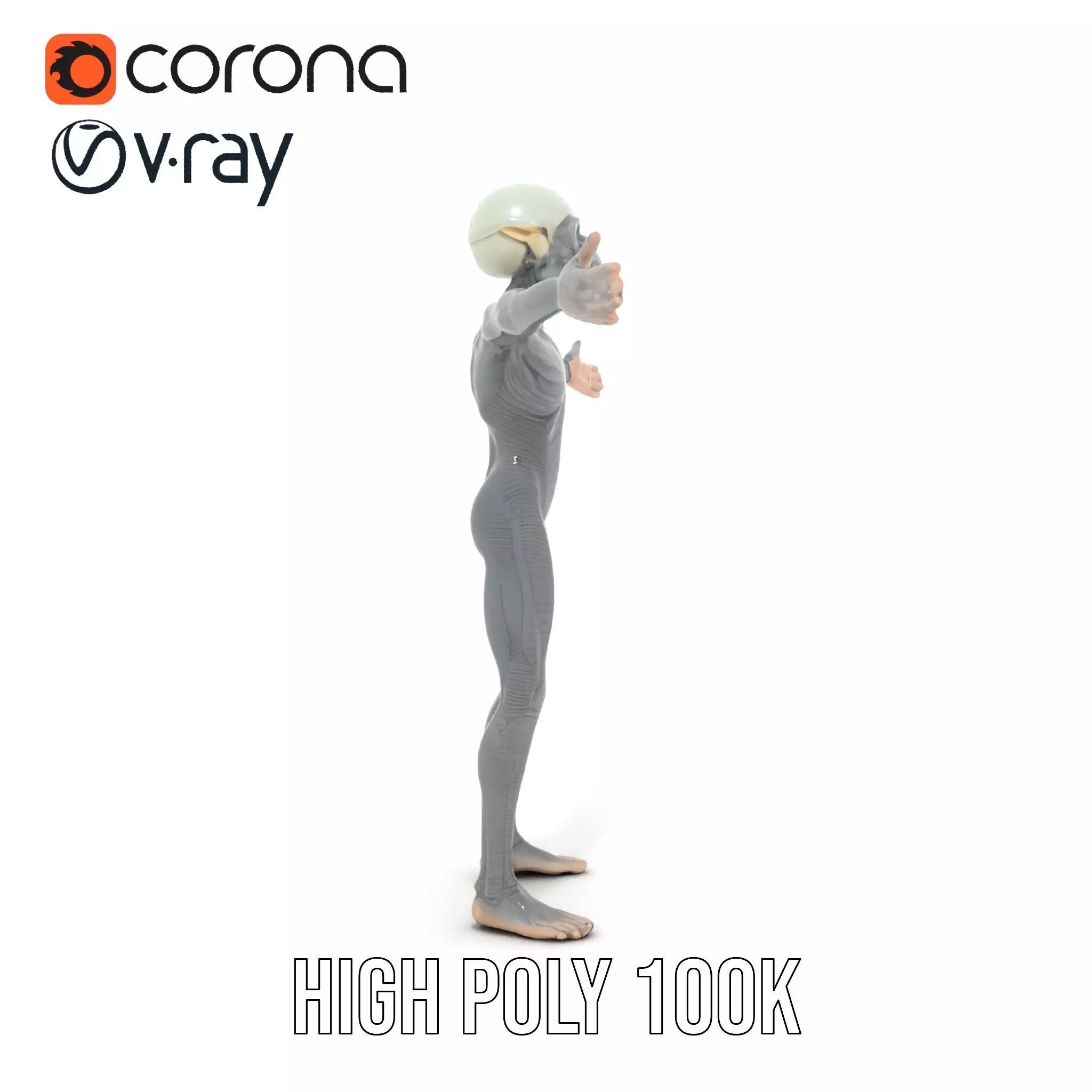 Alien Creature SciFi model pack Low-poly 3D model_20