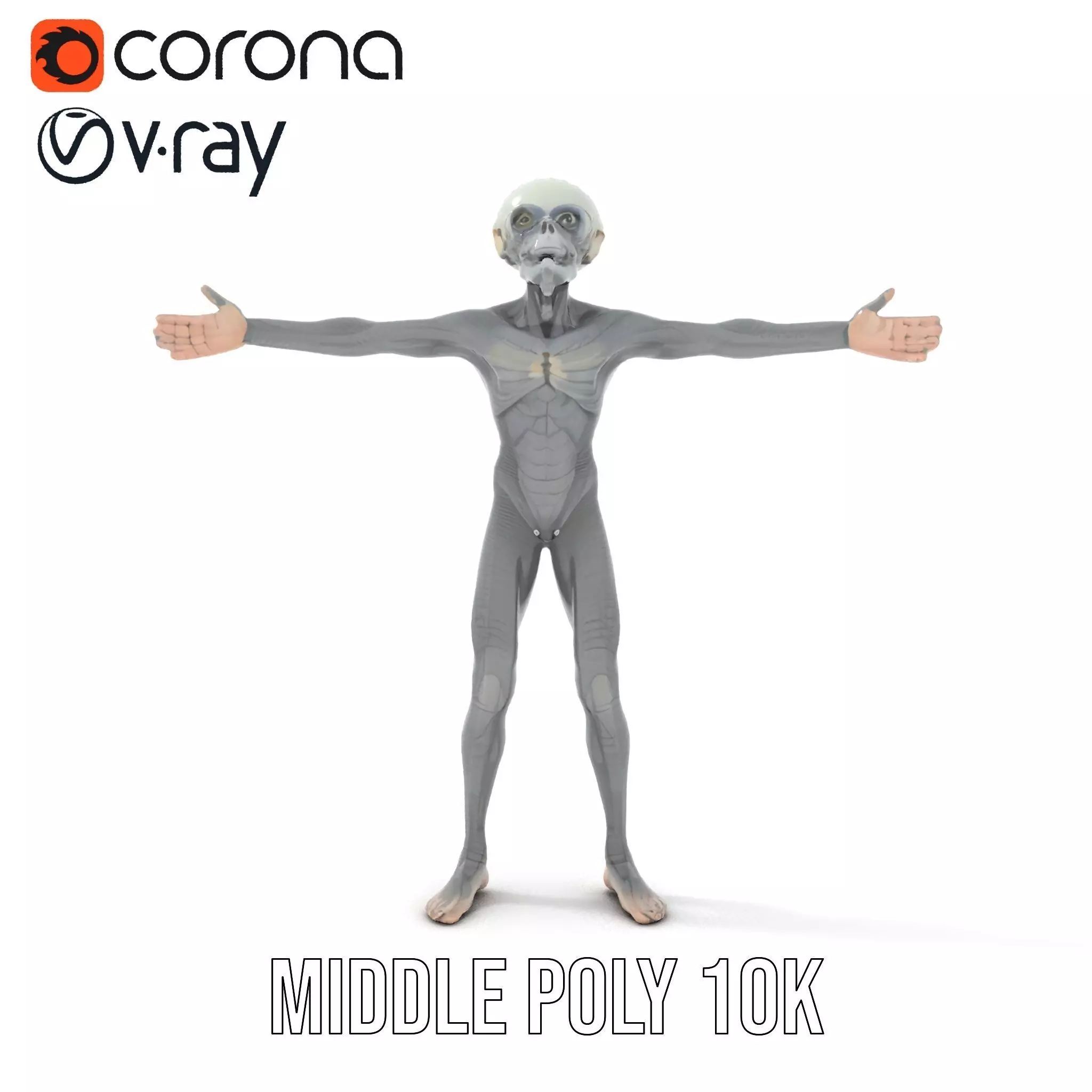 Alien Creature SciFi model pack Low-poly 3D model_12