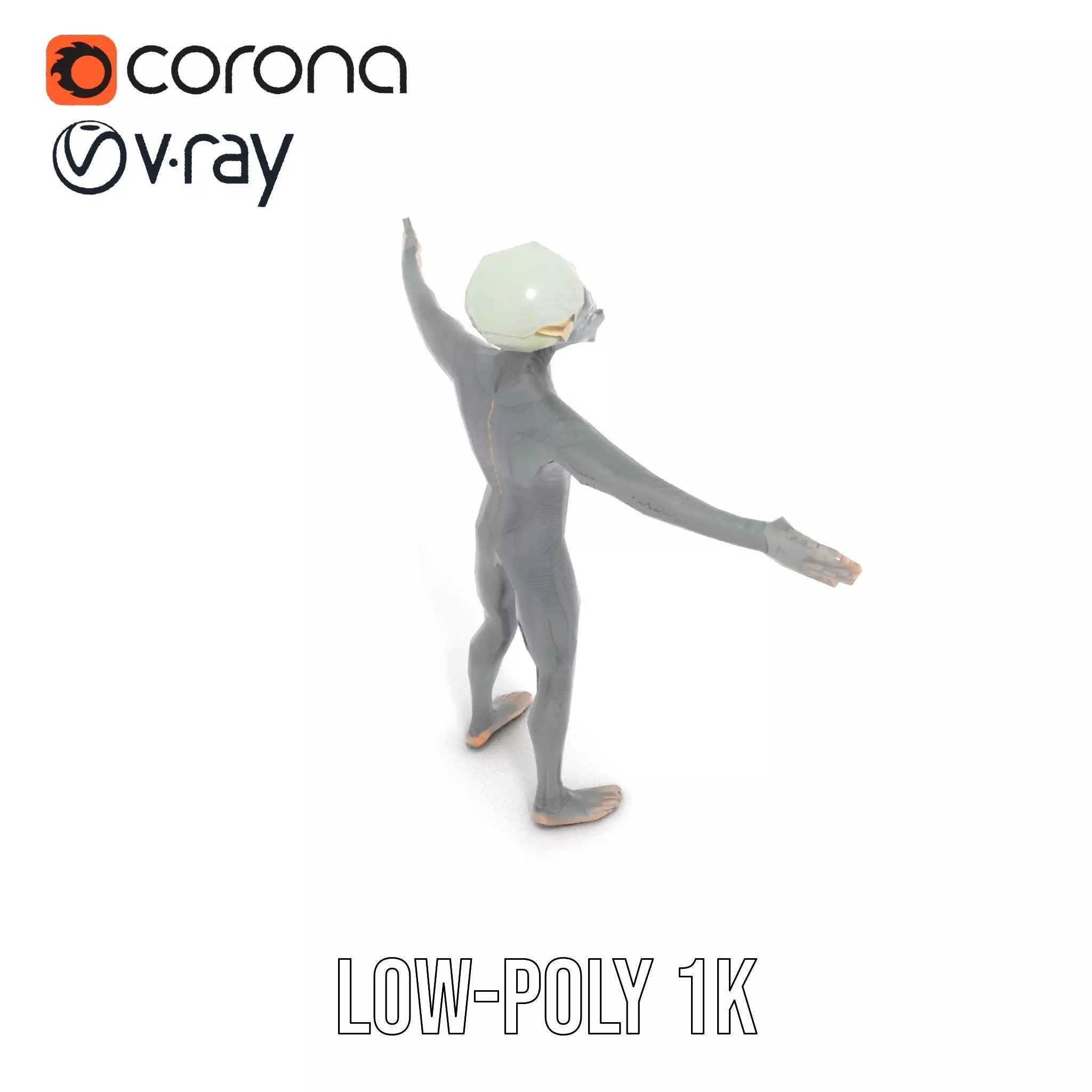 Alien Creature SciFi model pack Low-poly 3D model_7