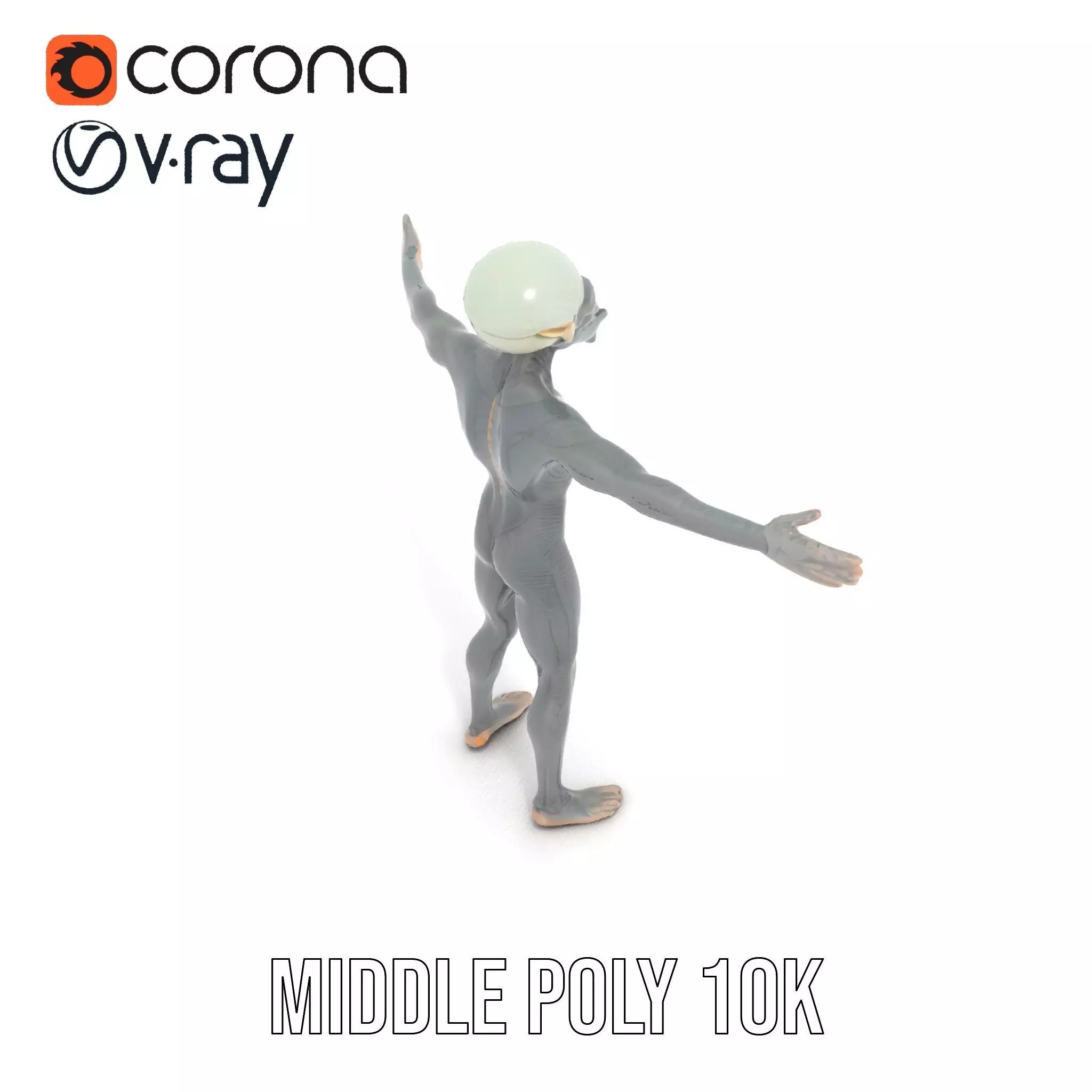 Alien Creature SciFi model pack Low-poly 3D model_5