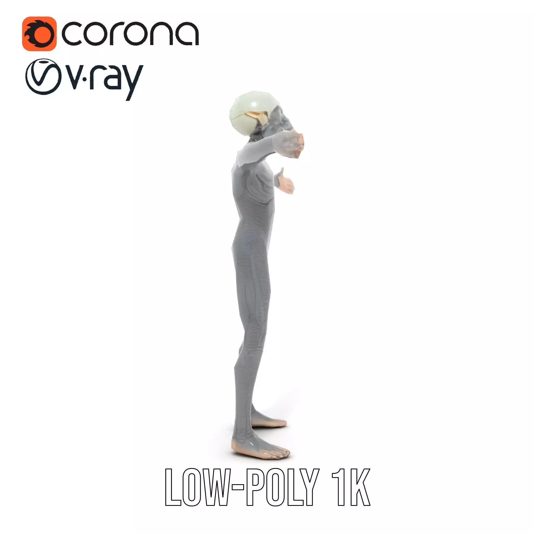 Alien Creature SciFi model pack Low-poly 3D model_11