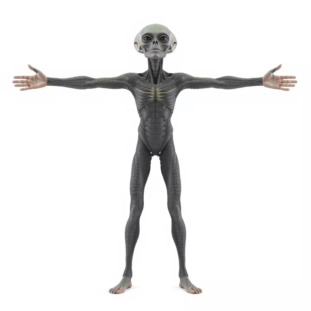 Alien Creature SciFi model pack Low-poly 3D model_2