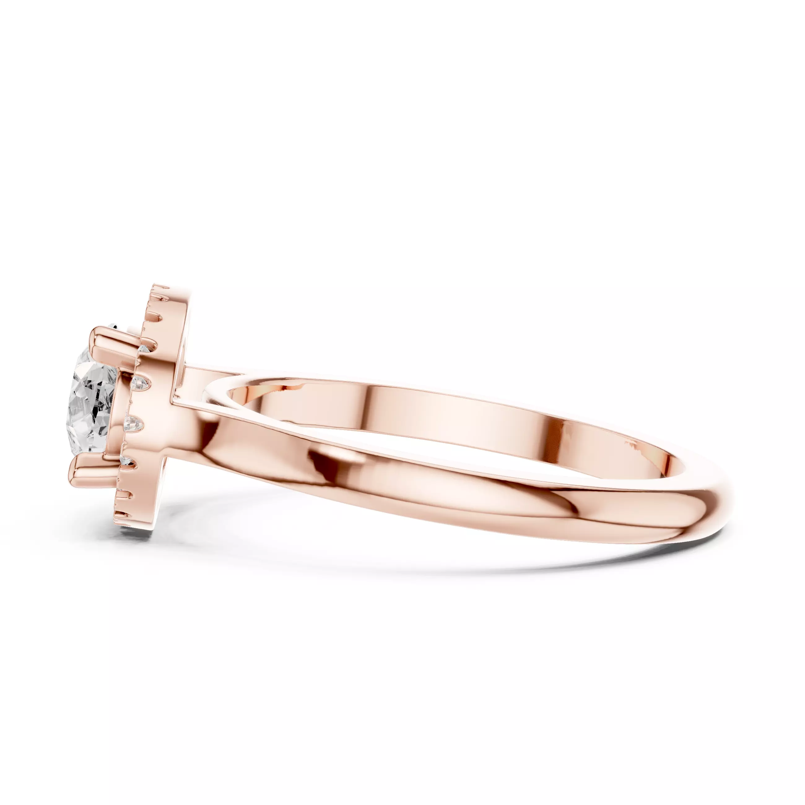 East West Pear Cut Diamond Engagement Wedding Ring 3DM STL Video 3D print model_6