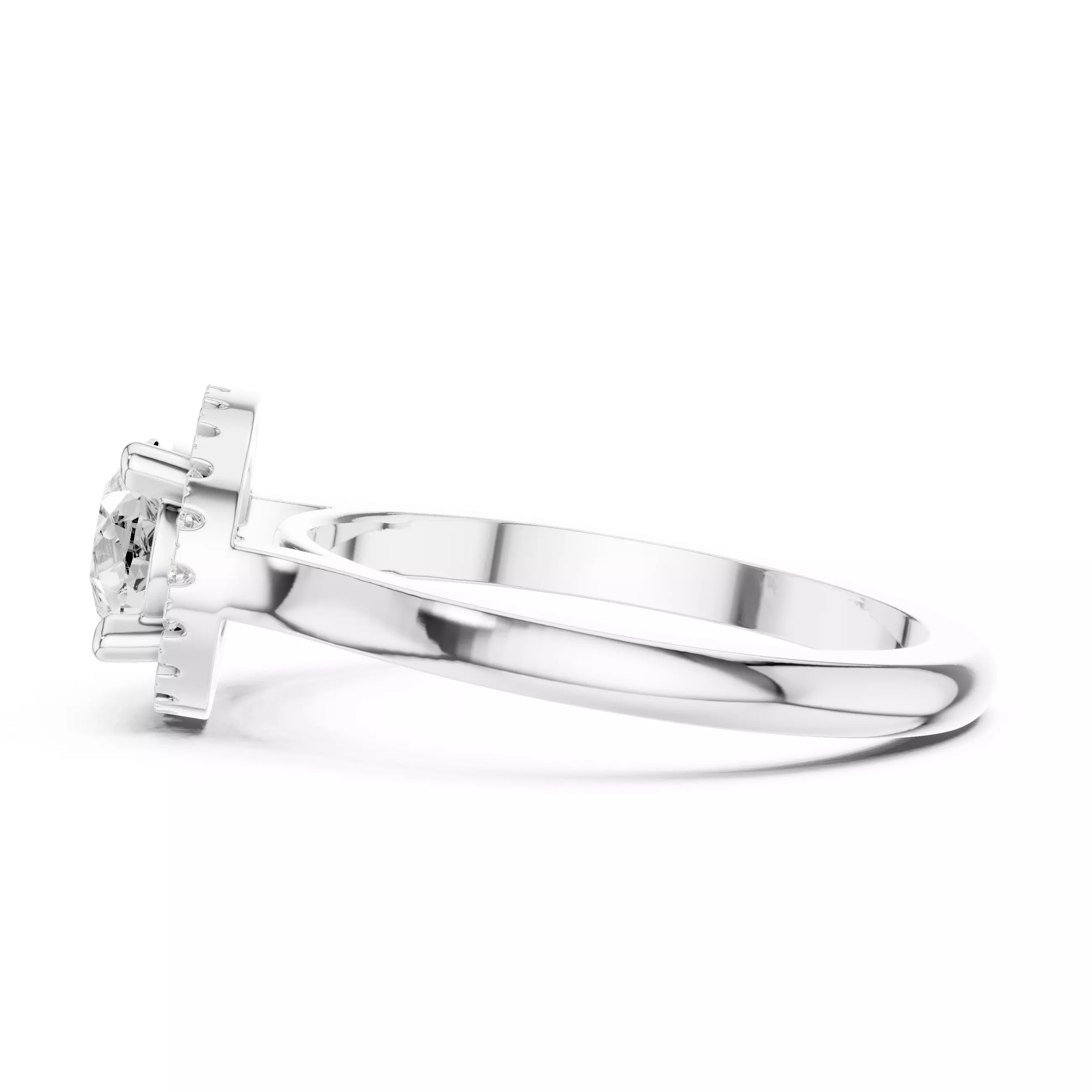 East West Pear Cut Diamond Engagement Wedding Ring 3DM STL Video 3D print model_14