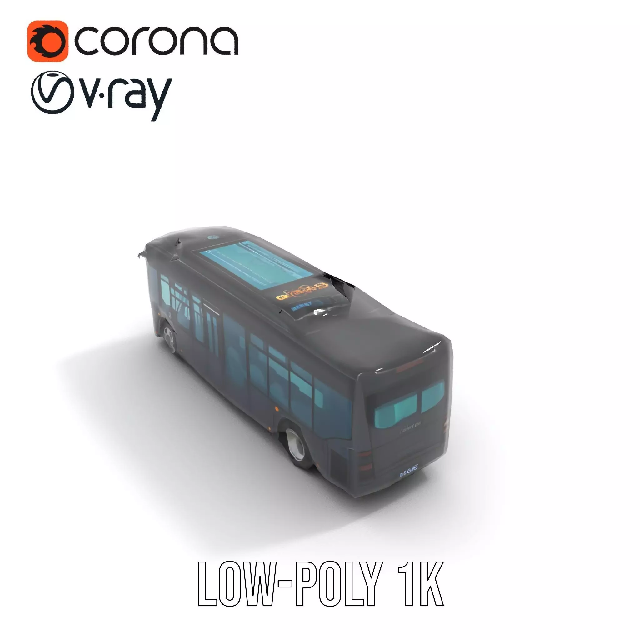 Modern Urban Bus model pack Low-poly 3D model_7