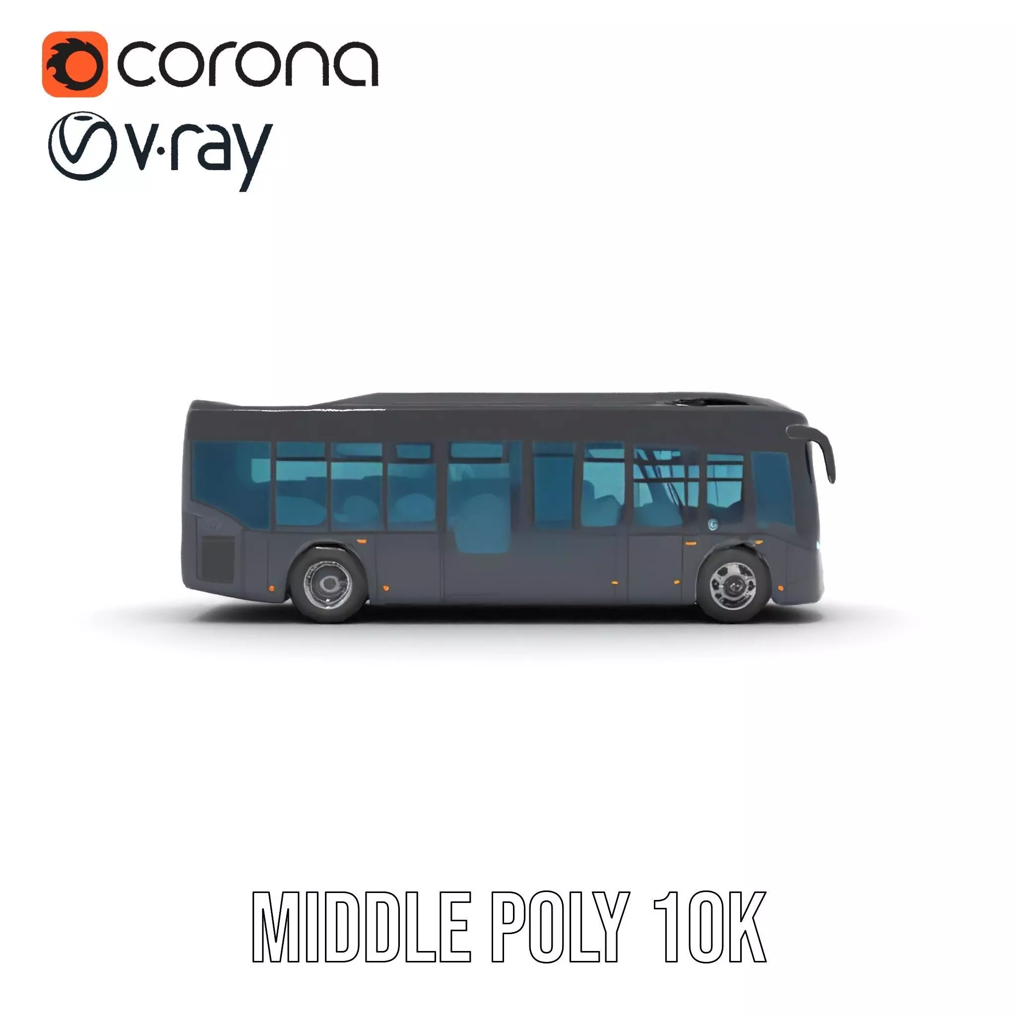 Modern Urban Bus model pack Low-poly 3D model_29