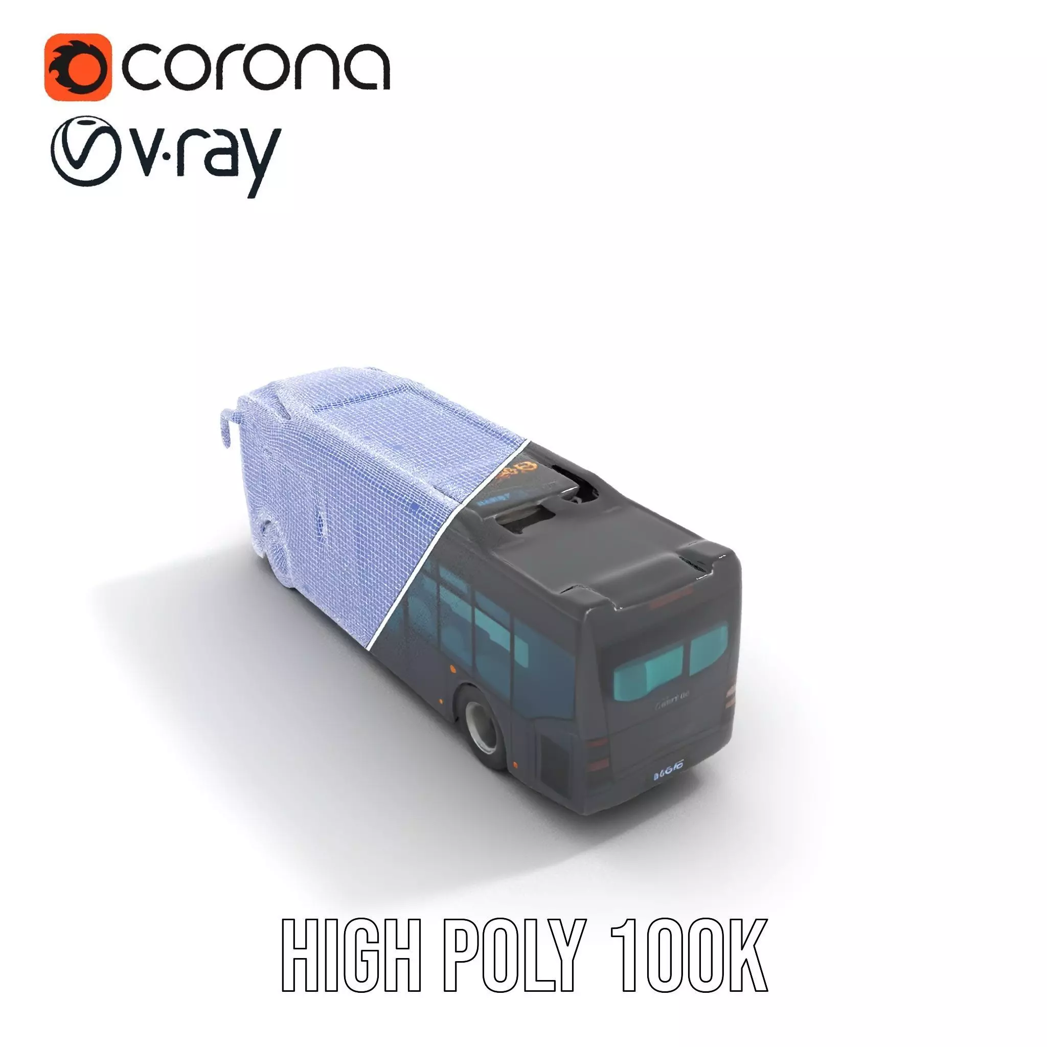 Modern Urban Bus model pack Low-poly 3D model_23