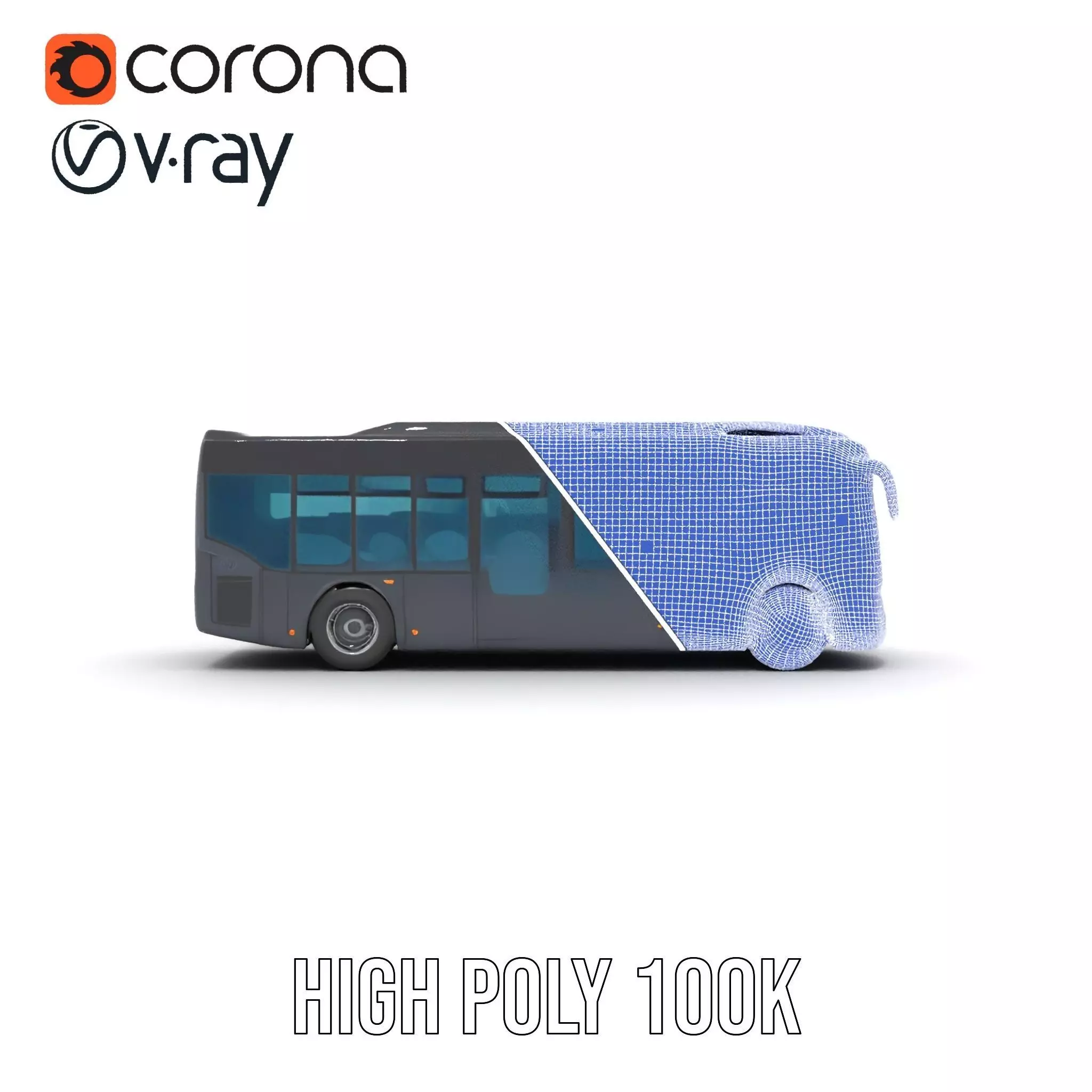 Modern Urban Bus model pack Low-poly 3D model_33