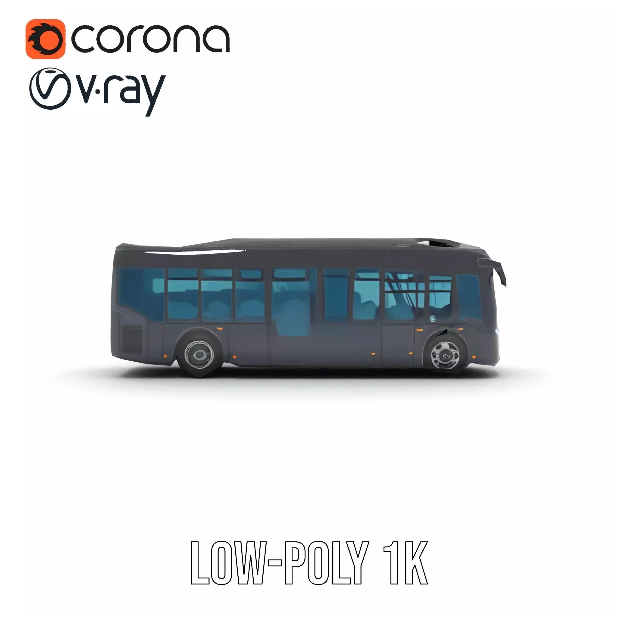 Modern Urban Bus model pack Low-poly 3D model_19