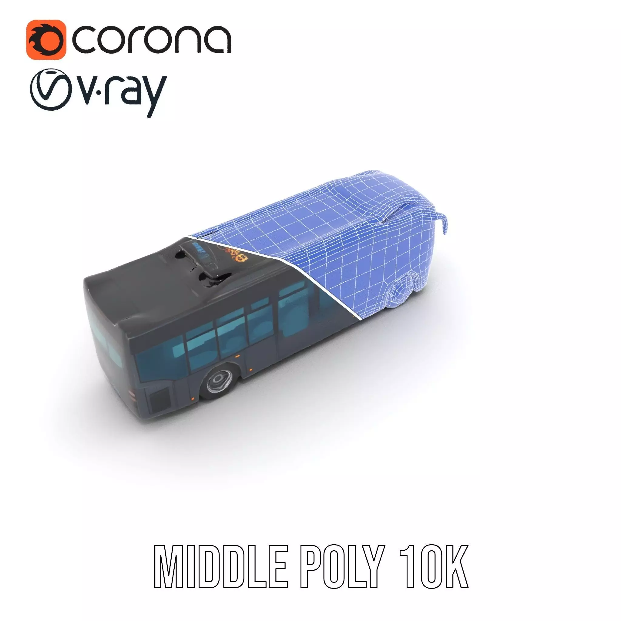 Modern Urban Bus model pack Low-poly 3D model_21