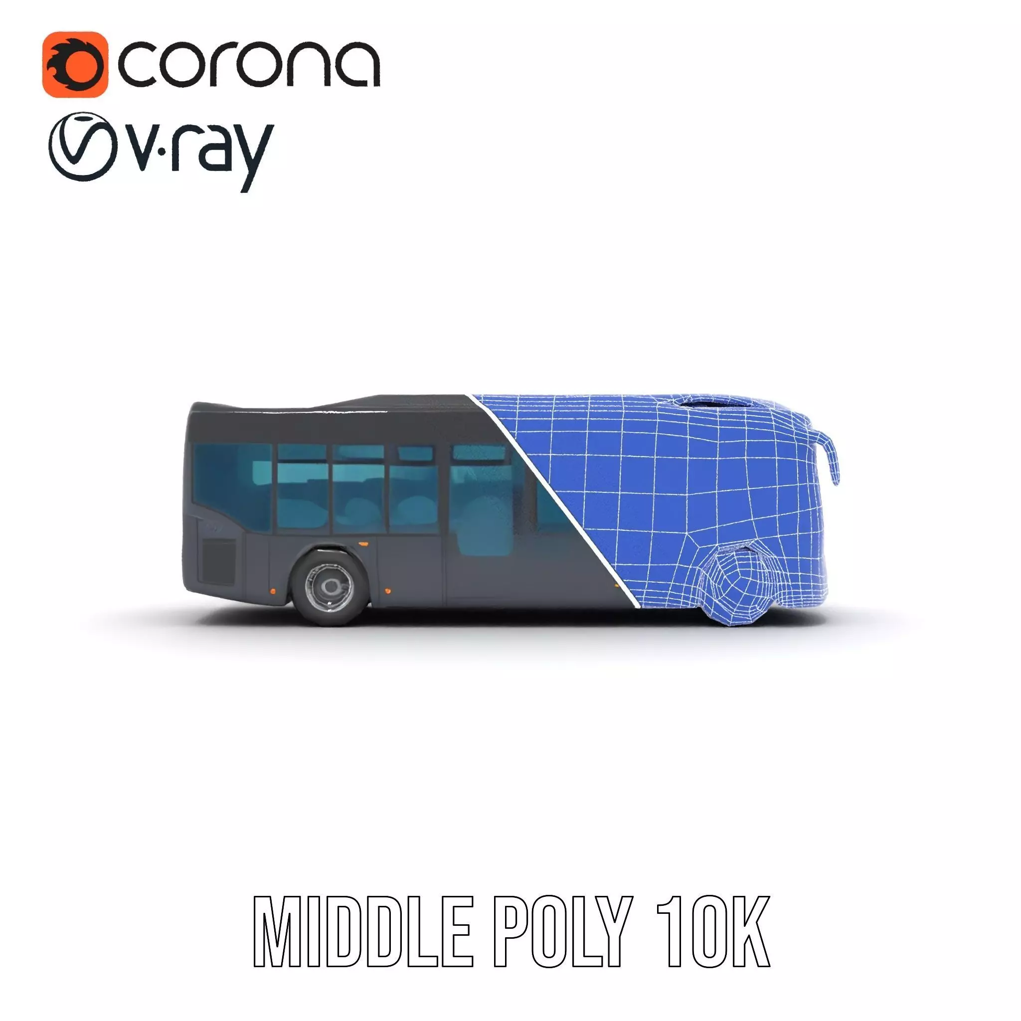 Modern Urban Bus model pack Low-poly 3D model_18