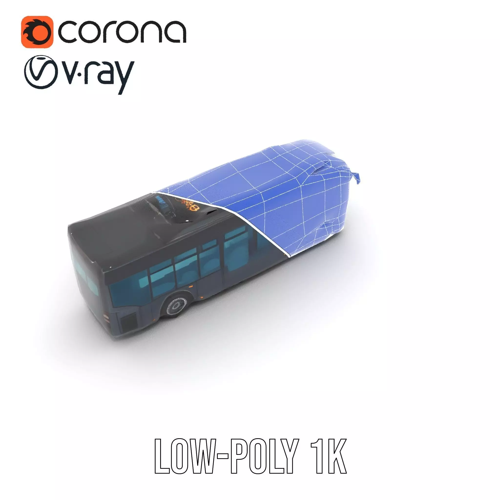 Modern Urban Bus model pack Low-poly 3D model_30