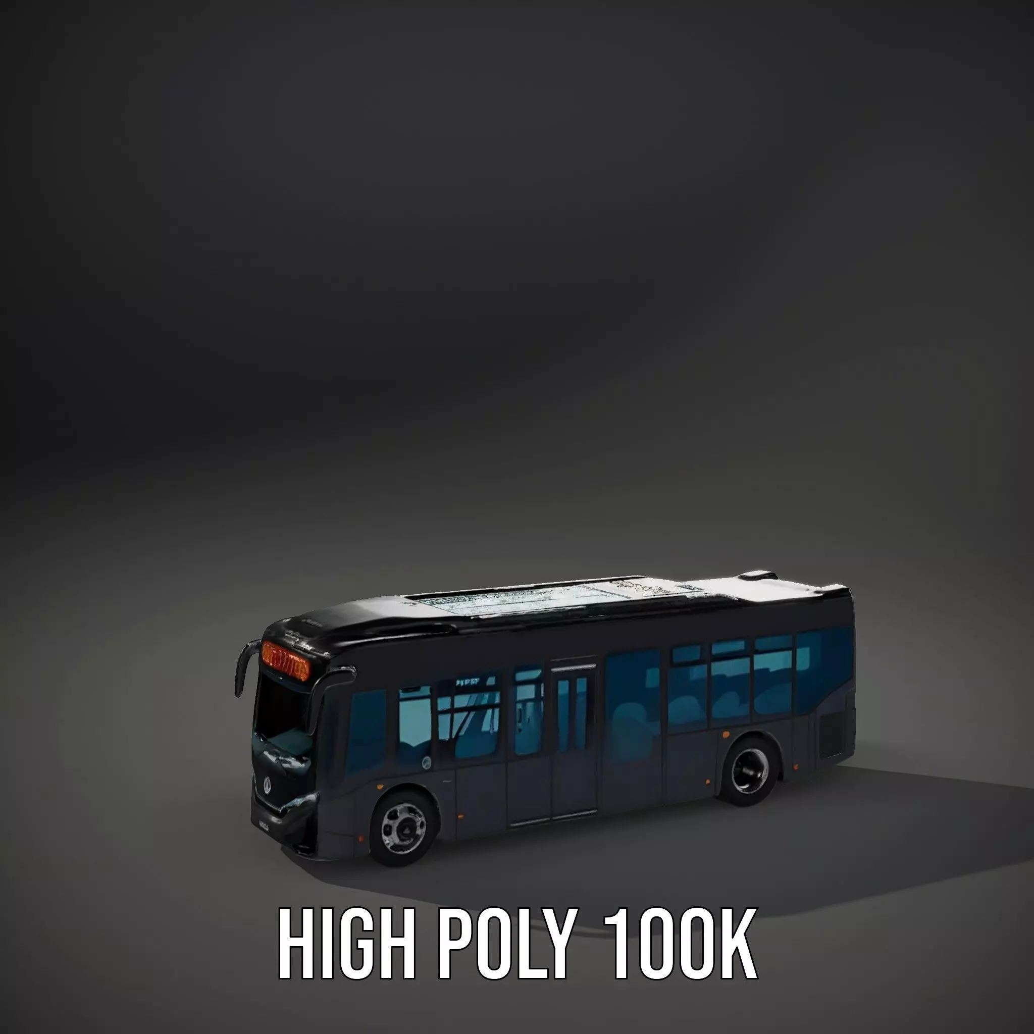 Modern Urban Bus model pack Low-poly 3D model_10