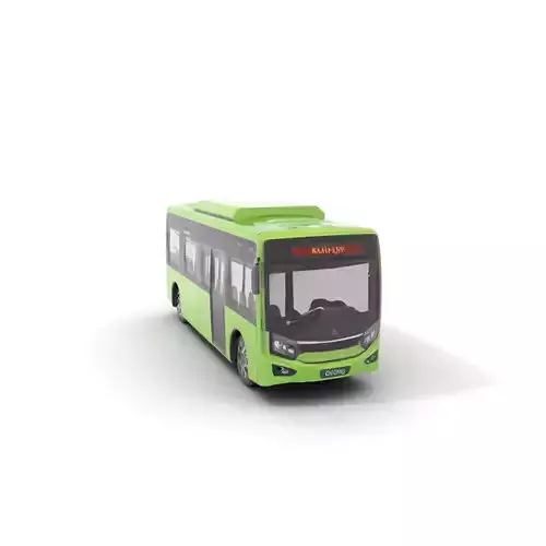 Green Eco Bus model pack Low-poly 3D model