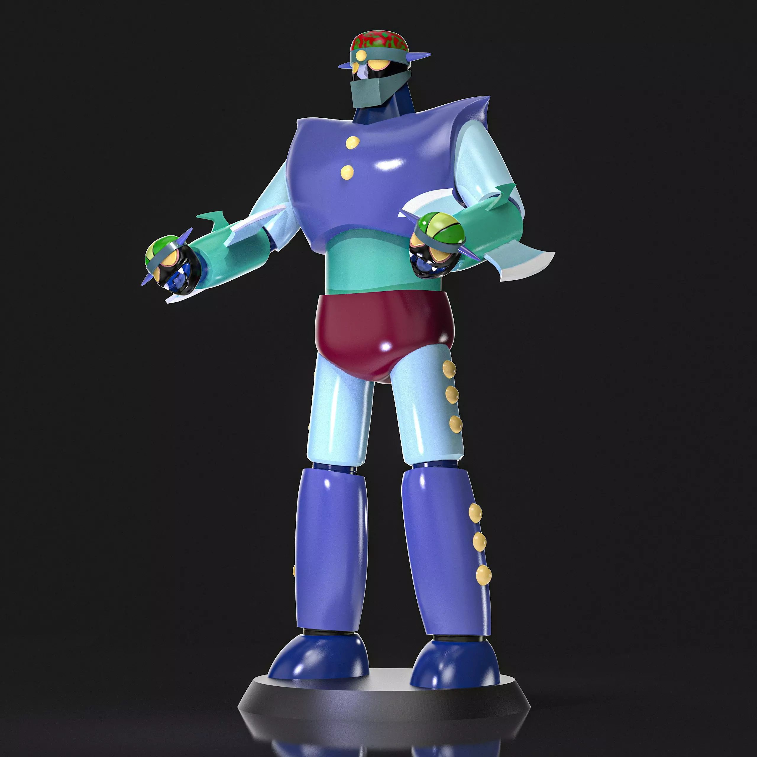 Marion P3 Mazinger Z 3D print model_3