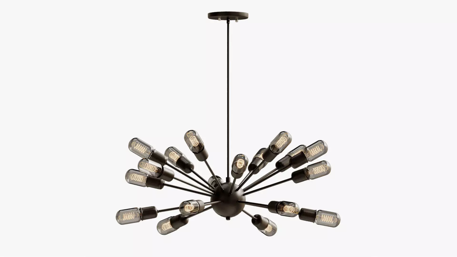 Hanging lamp loft industrial sputnik chandelier elliptical  3D model_0
