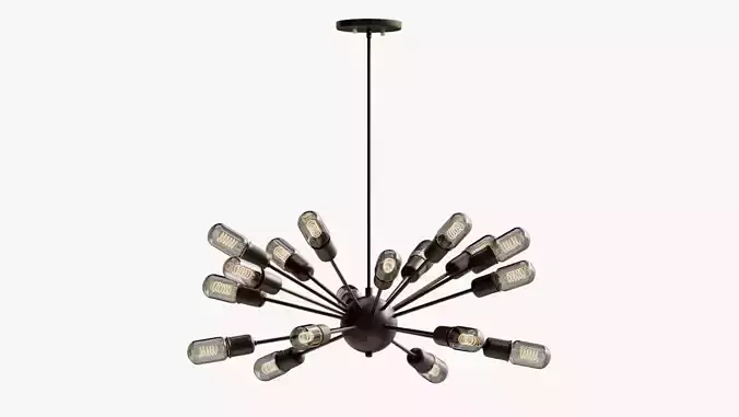 Hanging lamp loft industrial sputnik chandelier elliptical  3D model