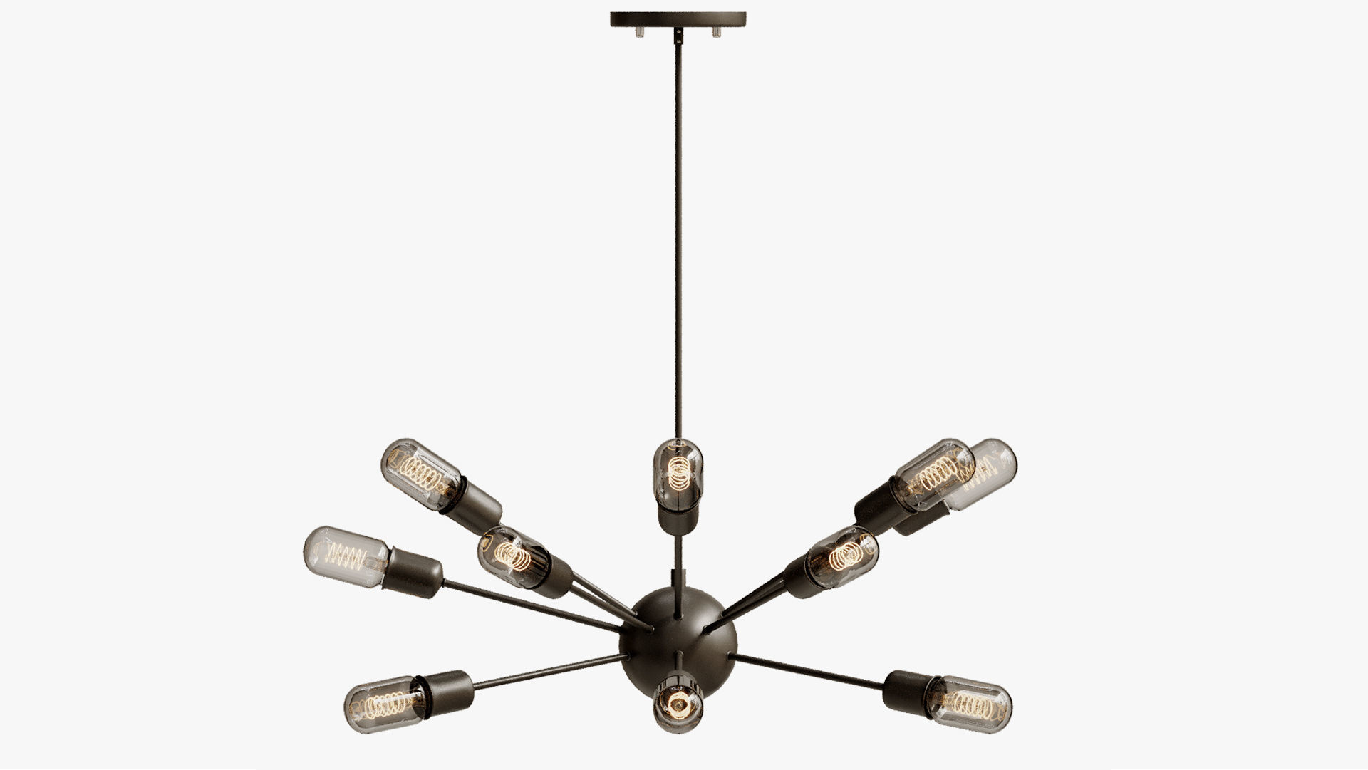 Hanging lamp loft industrial sputnik chandelier elliptical  3D model_9