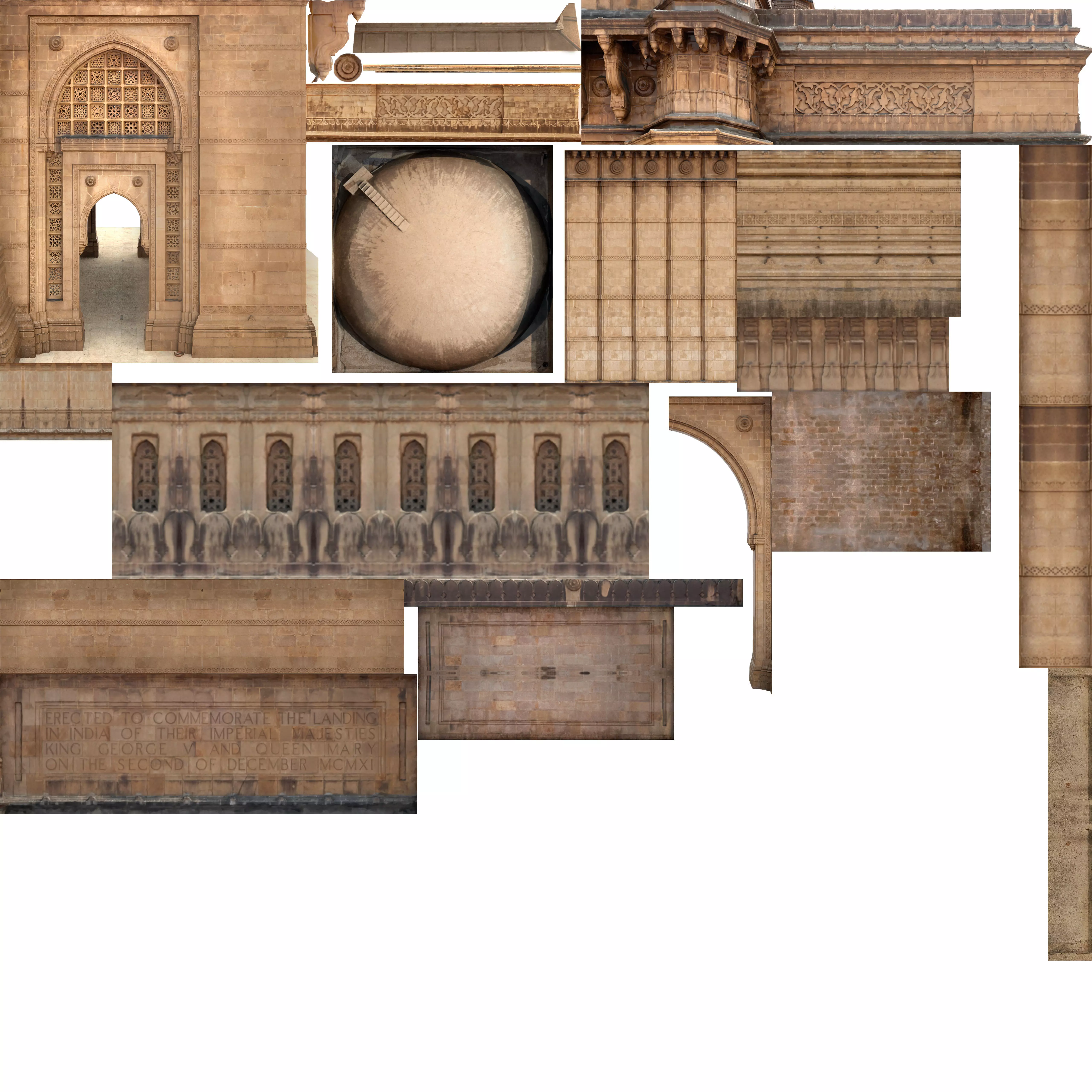 Gateway of India Low Poly 3D Model Optimized  Low-poly 3D model_6