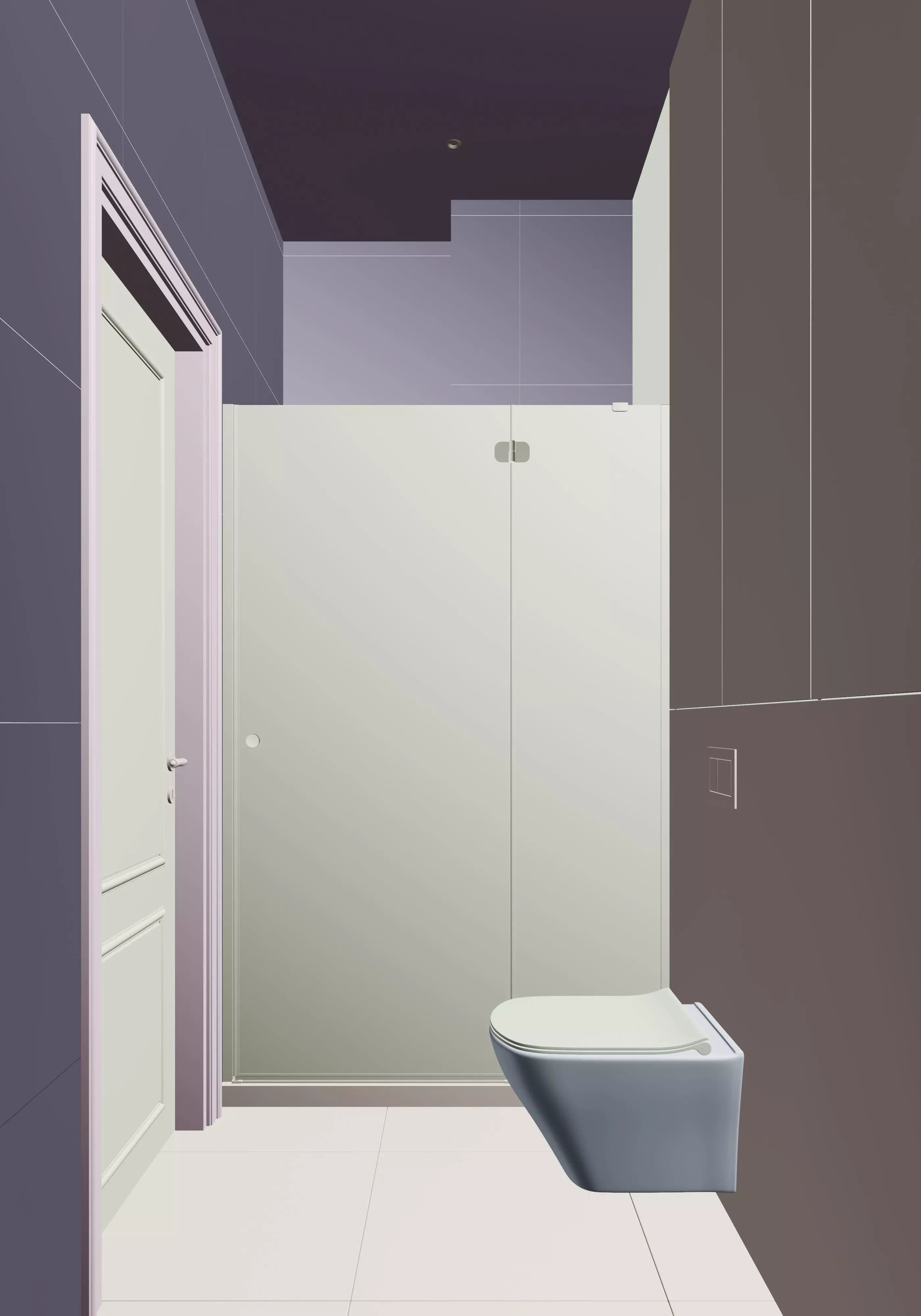 modern bedroom and bathroom 3D model_8