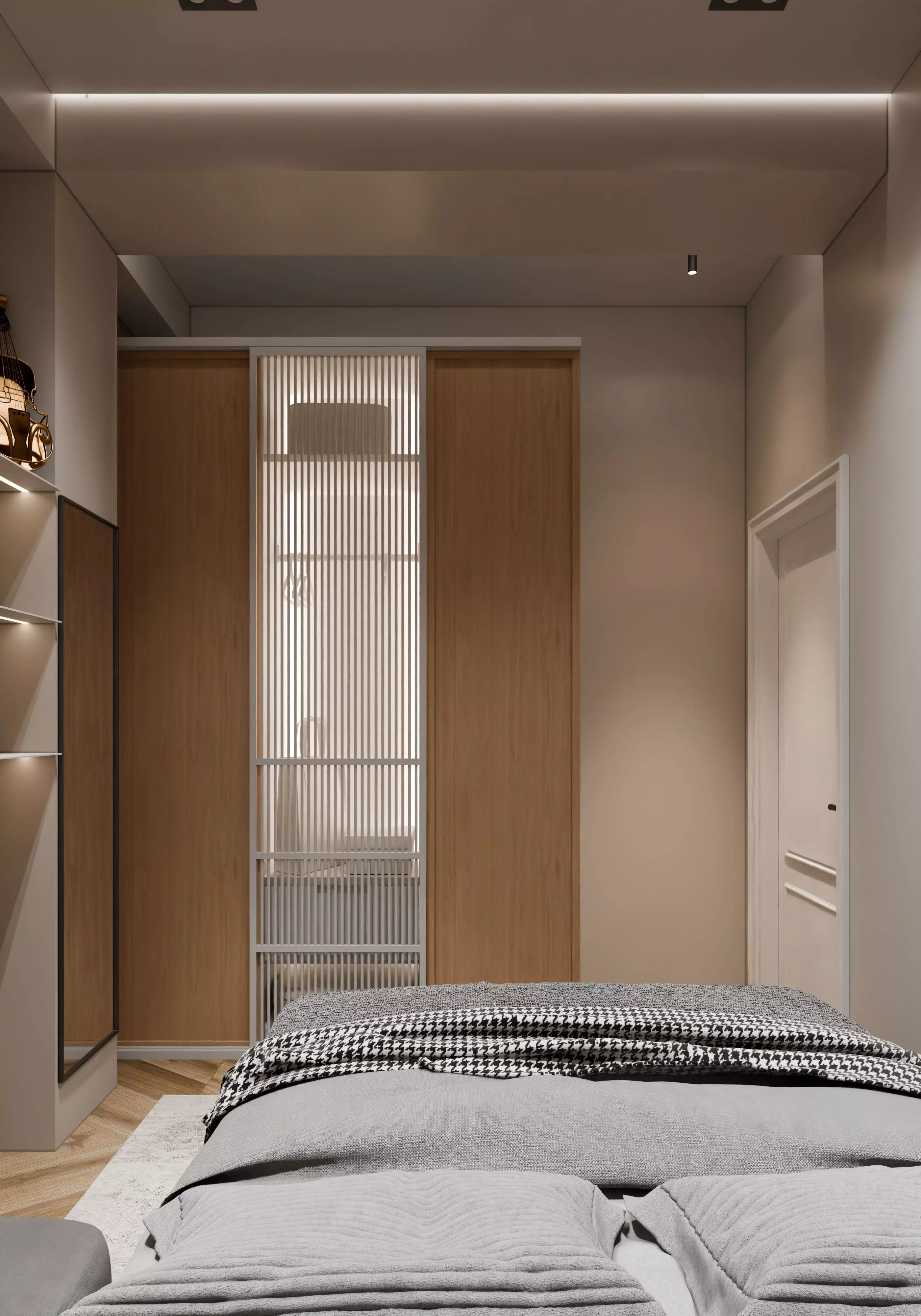 modern bedroom and bathroom 3D model_4