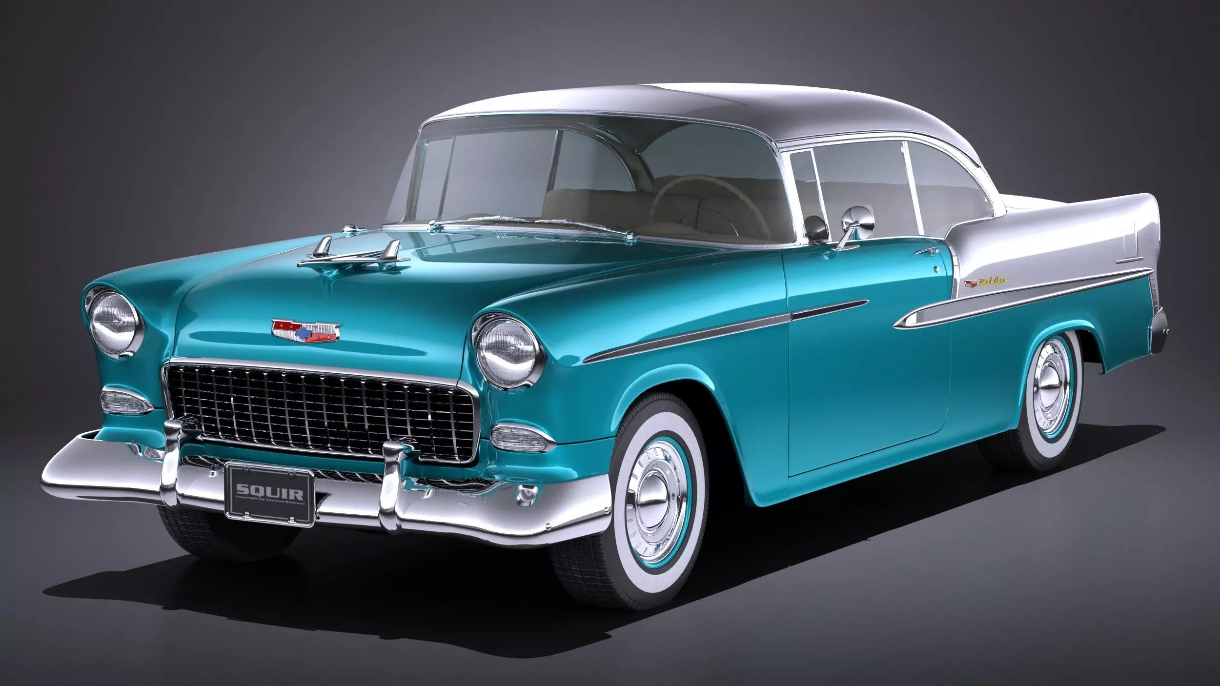 Chevrolet Bel Air 1955 Coupe VRAY 3D model