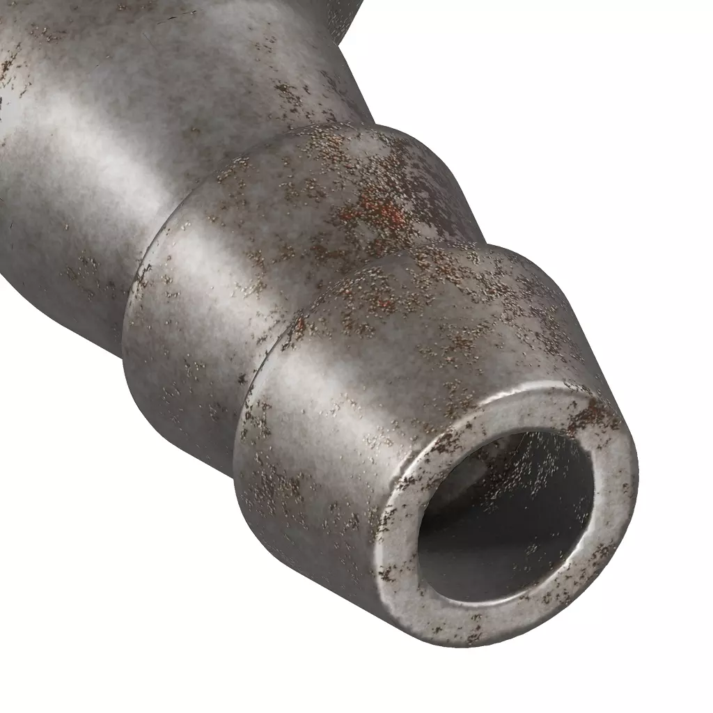 Rusty Steel Hose Connector 3D model_3