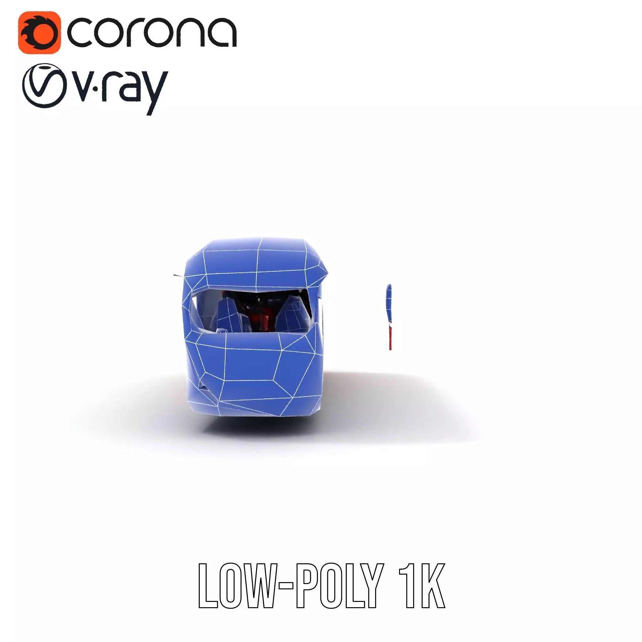 Red Urban Bus model pack Low-poly 3D model_27