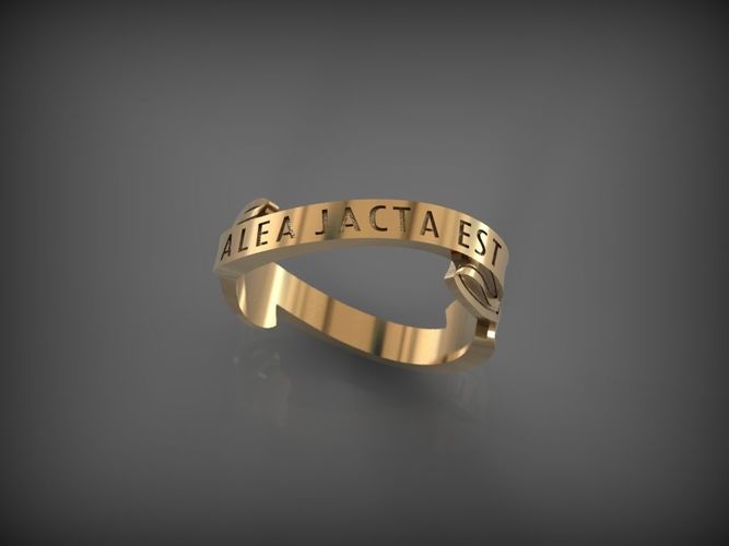 Ring ALEA JACTA EST 3D print model