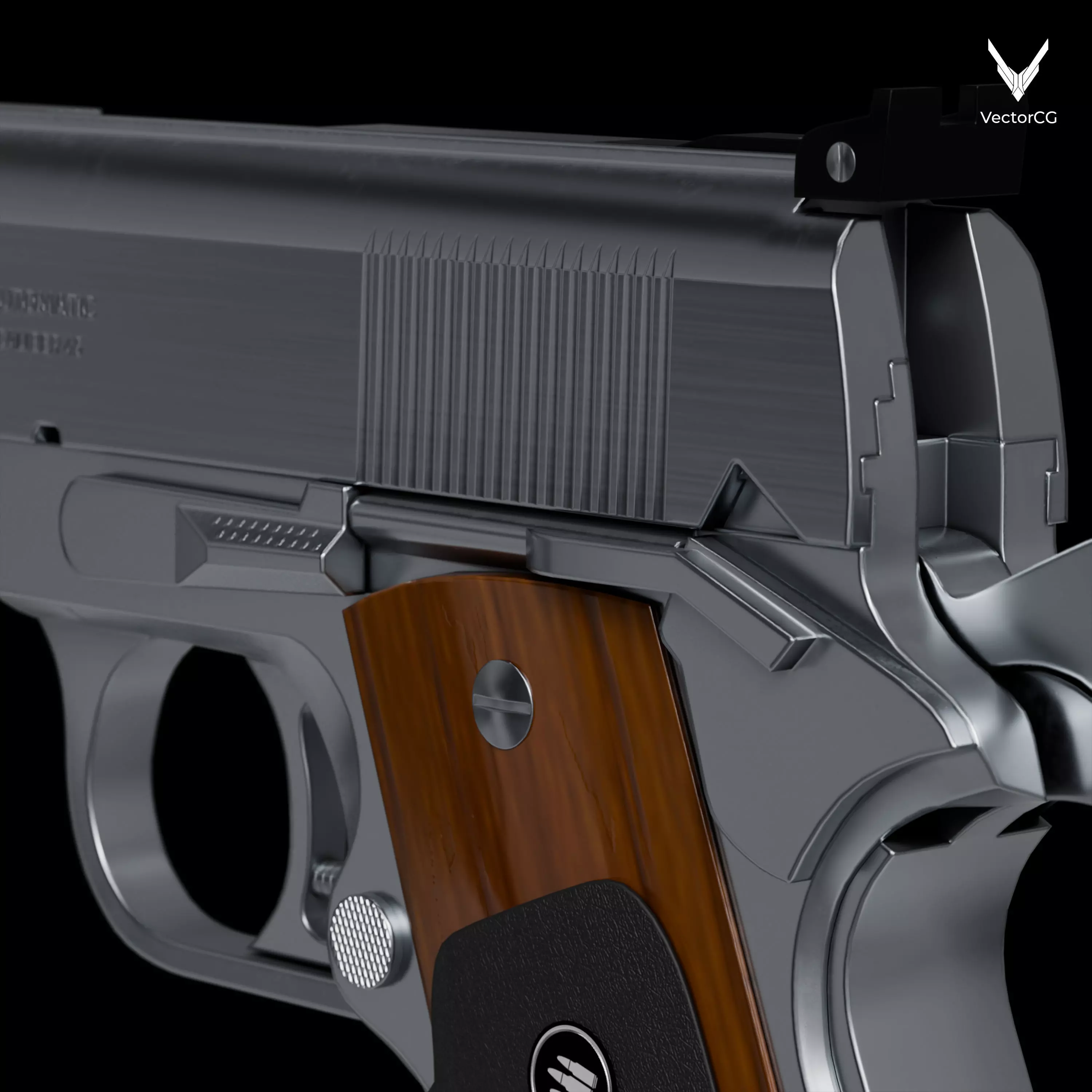 AMT Hardballer Low-poly 3D model_14