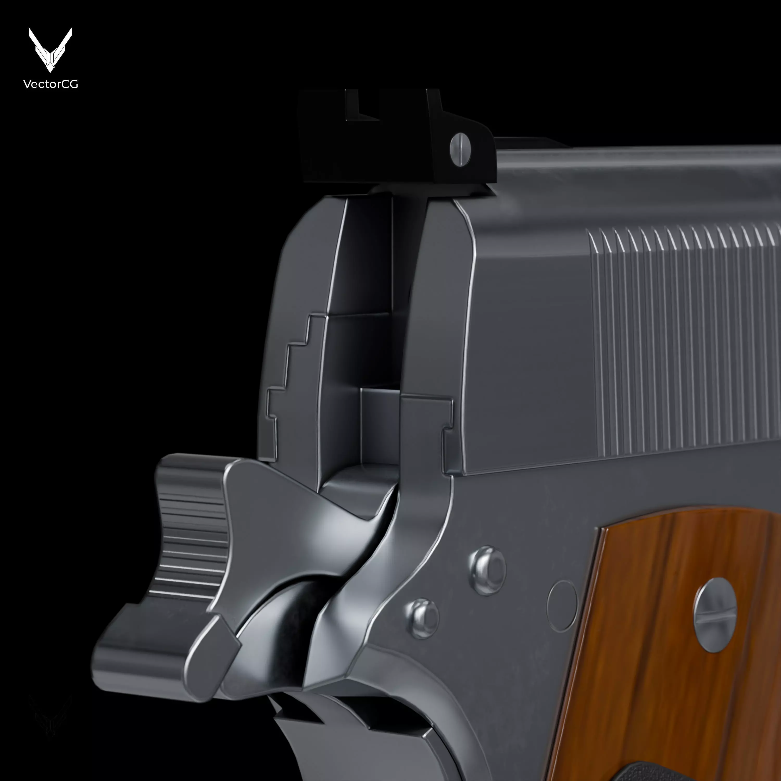 AMT Hardballer Low-poly 3D model_12