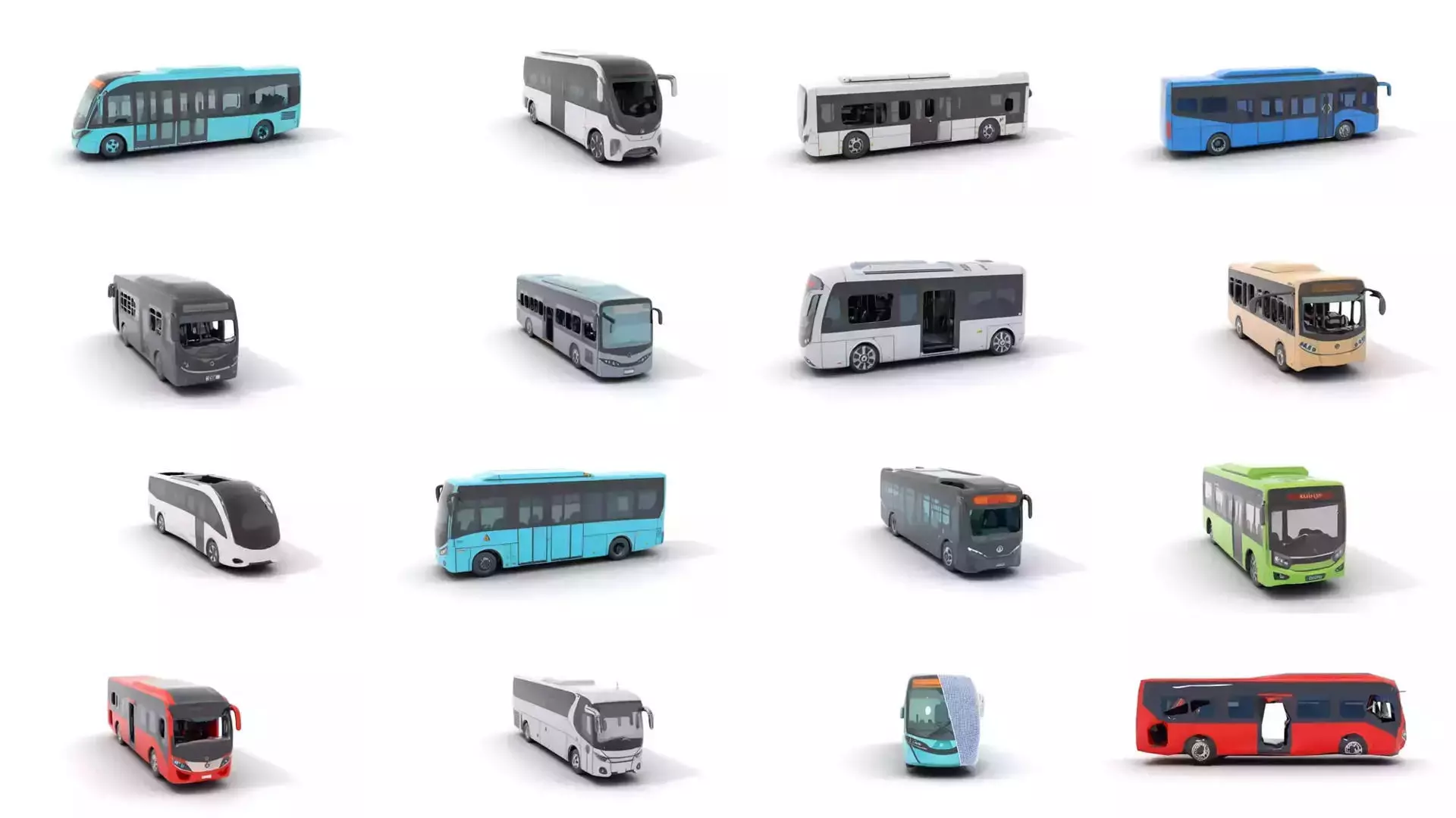 Futuristic Urban Buses Pack 3D Model Collection_34
