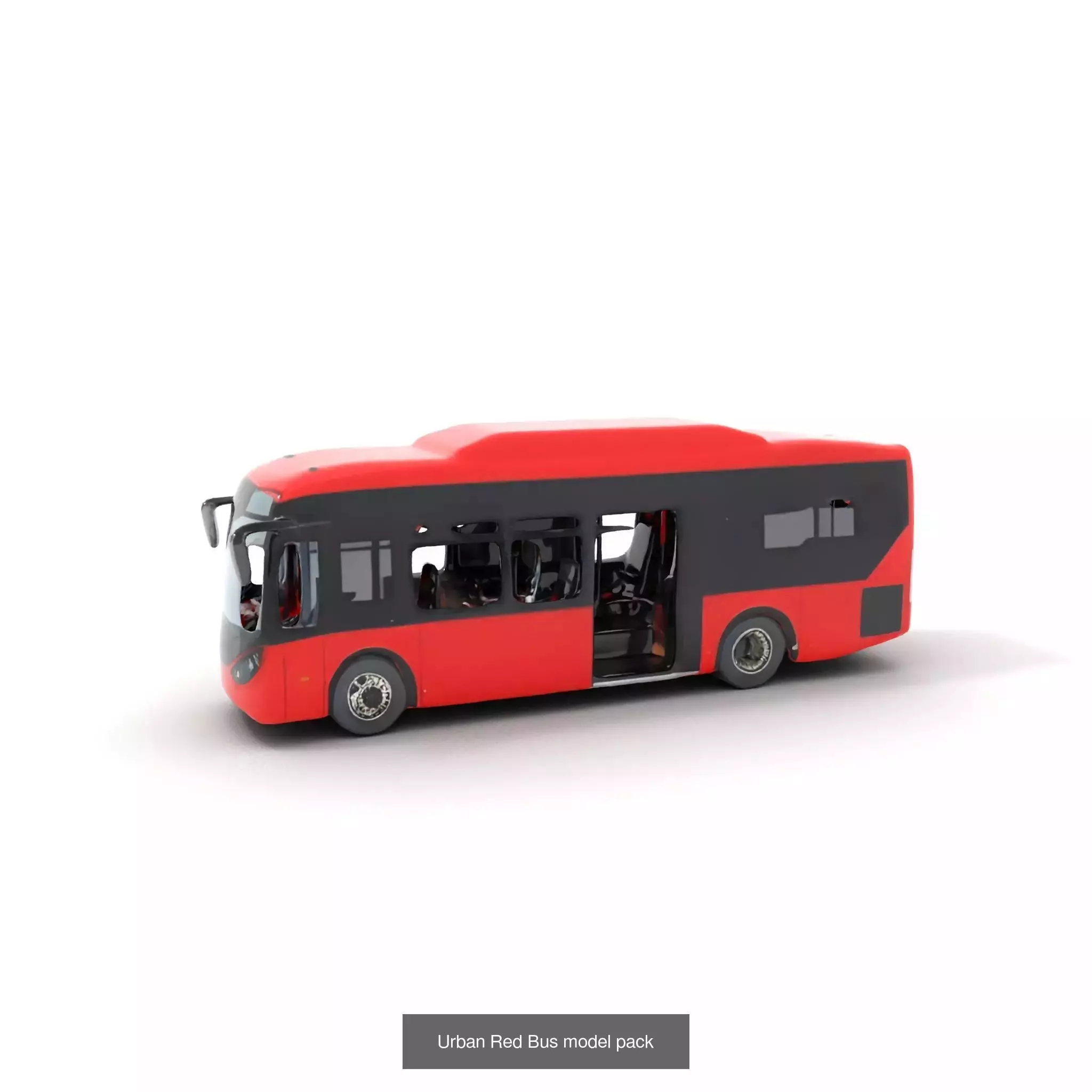 Futuristic Urban Buses Pack 3D Model Collection_36