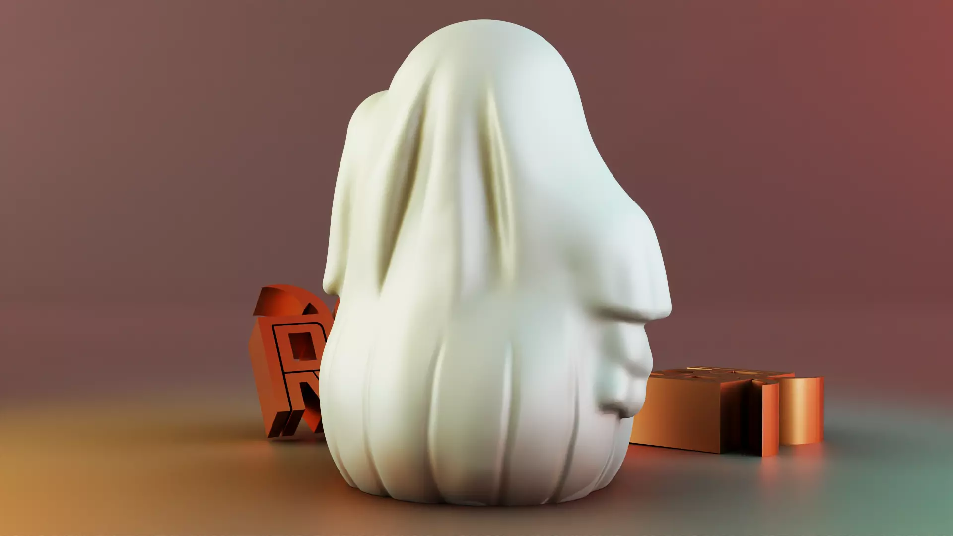 Halloween Ghost candle 3D print model_3