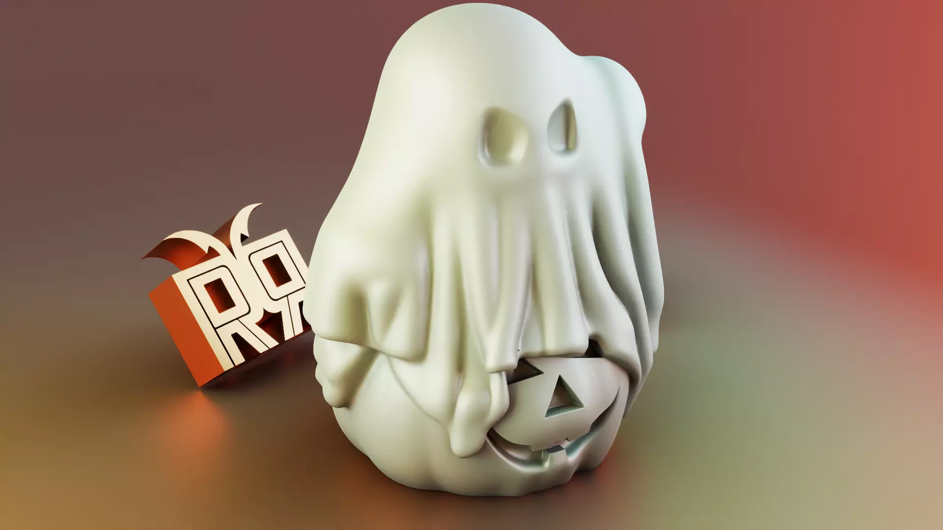Halloween Ghost candle 3D print model_1