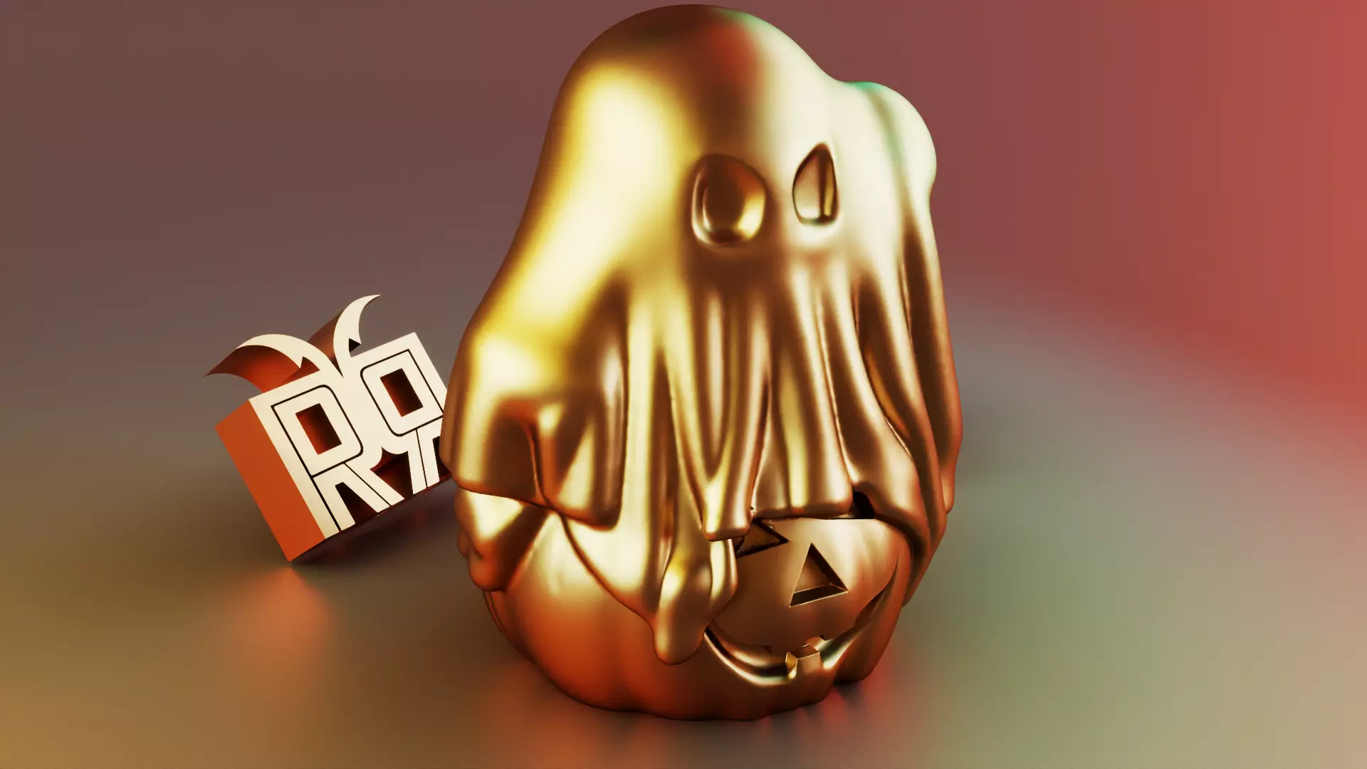 Halloween Ghost candle 3D print model_8