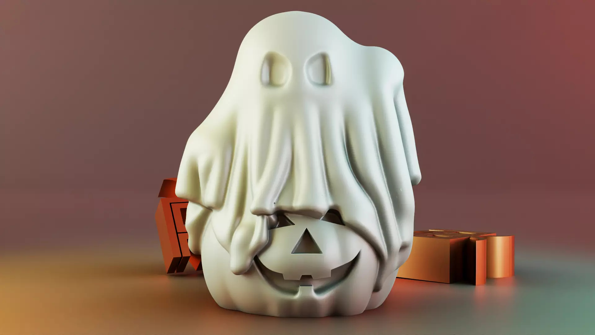 Halloween Ghost candle 3D print model_2